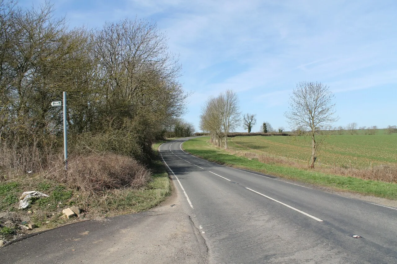 Photo showing: B1176 near Boothby Pagnell