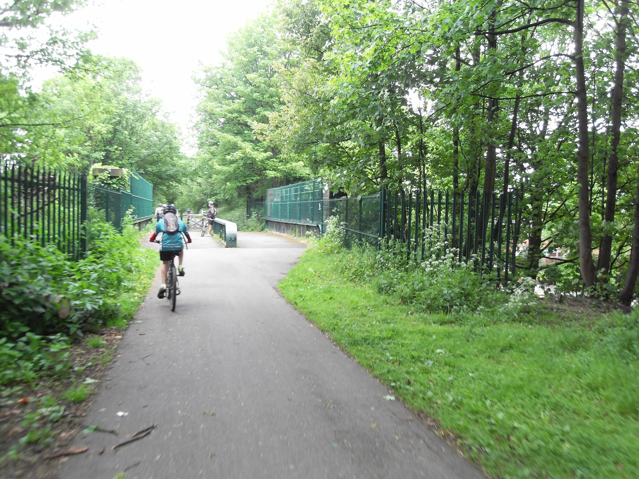 Photo showing: Trans Pennine Trail - Bridge over Belle Vale Road