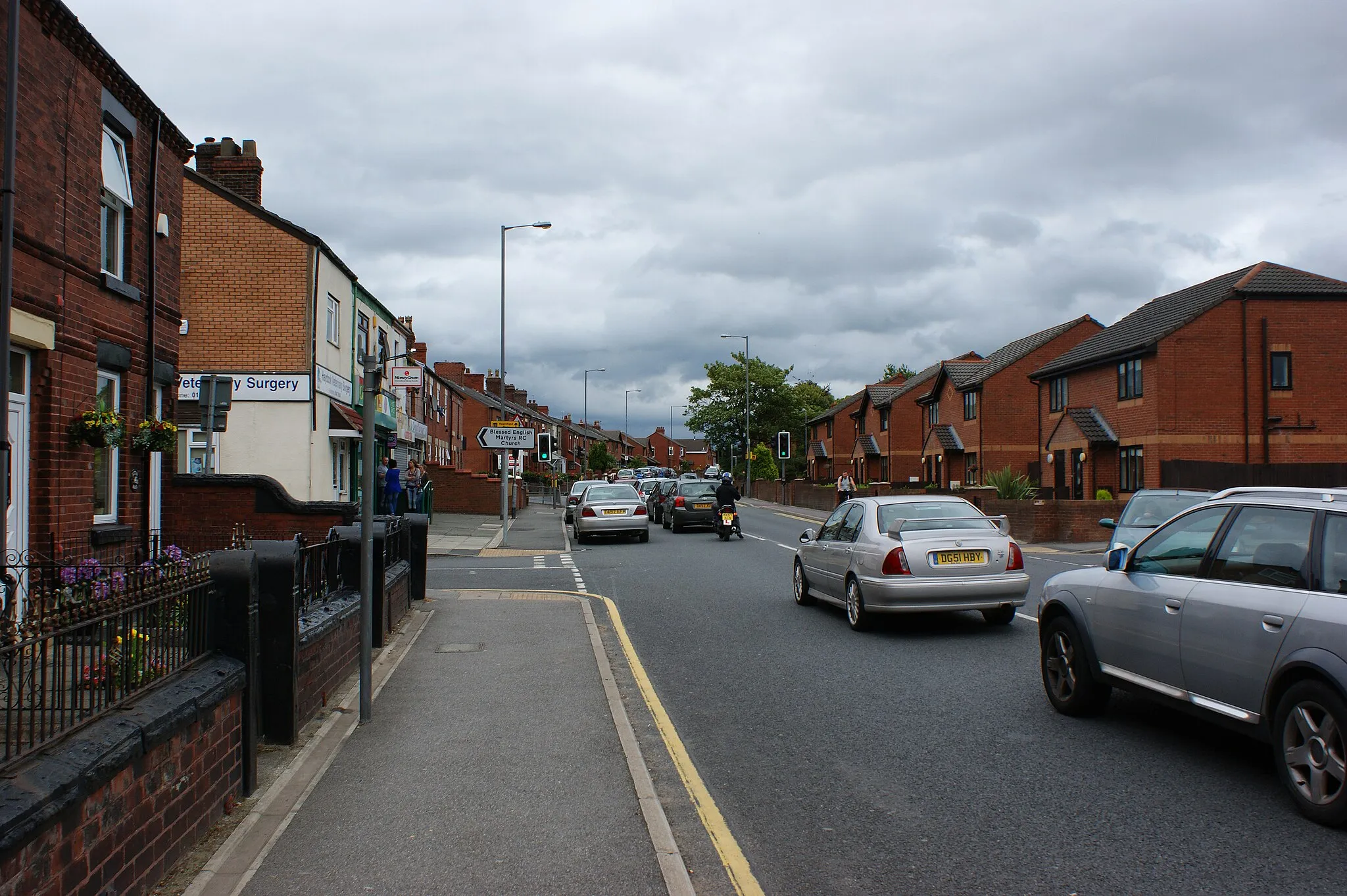 Photo showing: The Church Road and Piele Road junction, Haydock