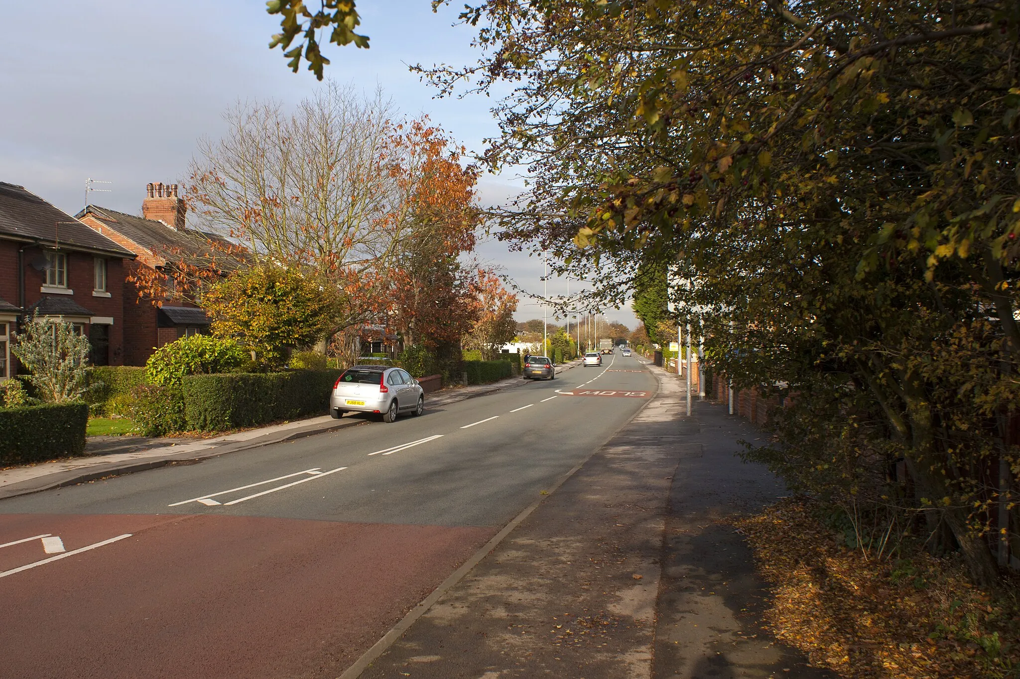 Photo showing: The A59 into Burscough