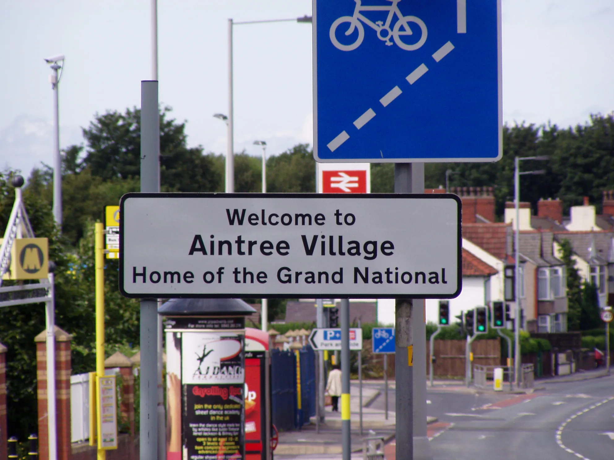 Photo showing: Aintree Village Sign