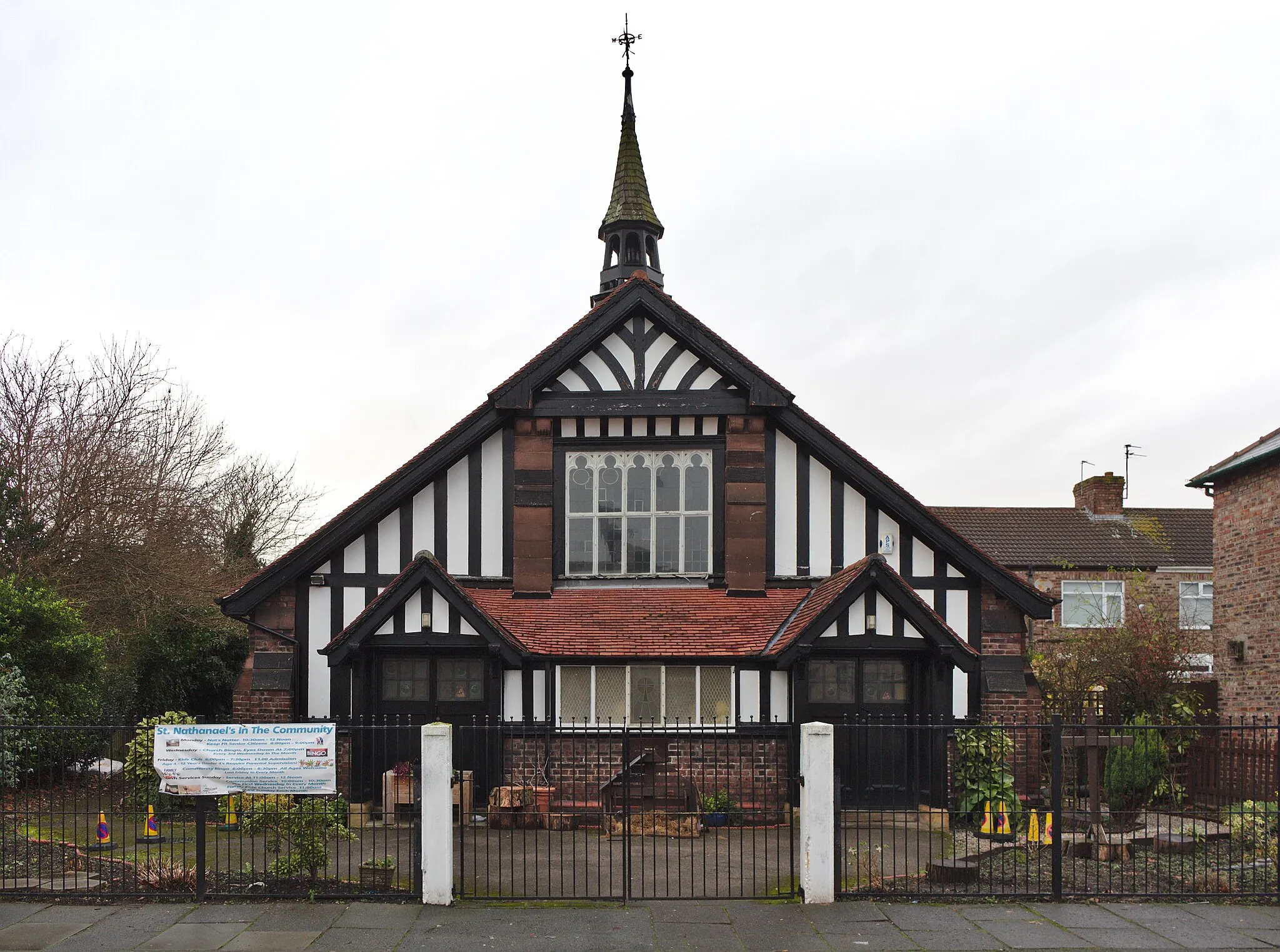 Photo showing: Front elevation of St Nathanael's Church, Fazakerley Road, Walton.