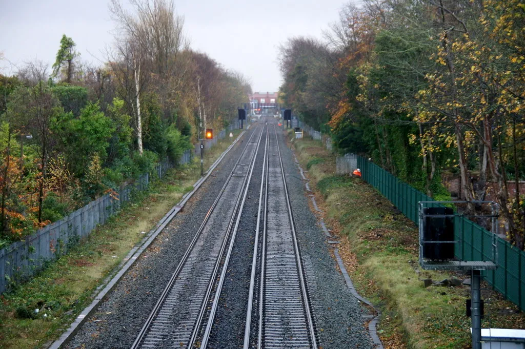 Photo showing: Railway line through Formby