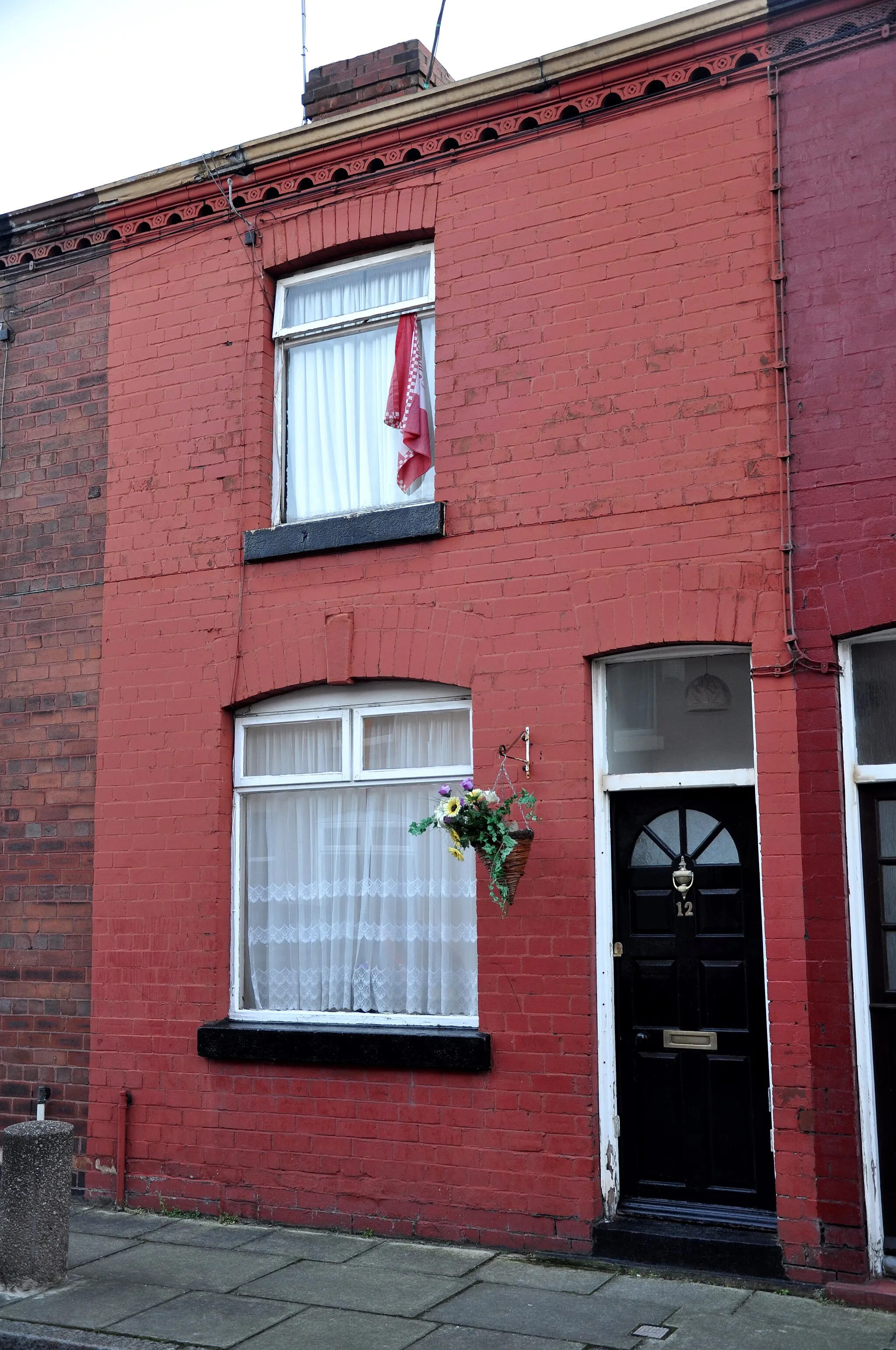 Photo showing: George Harrison's childhood house, 12 Arnold Grove, Liverpool