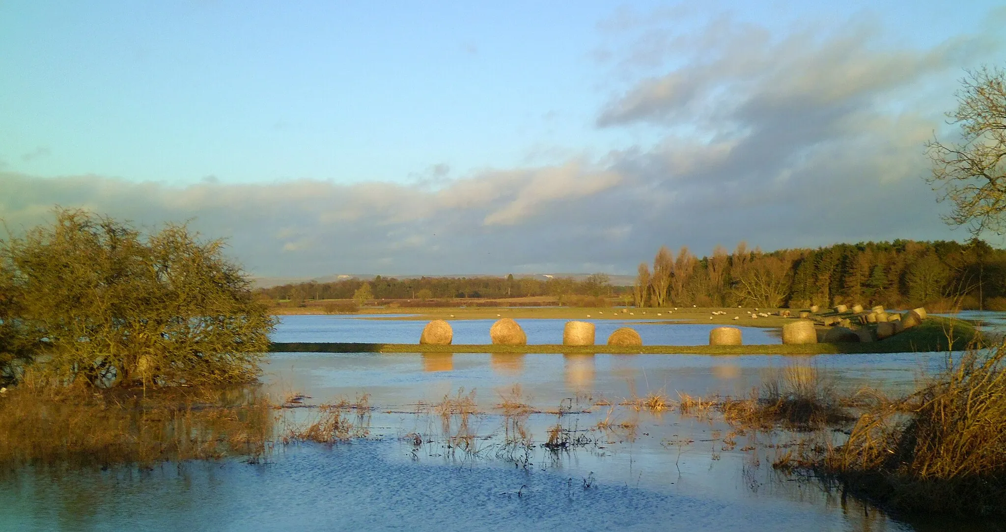 Photo showing: Flooded meadows at Thornton Bridge