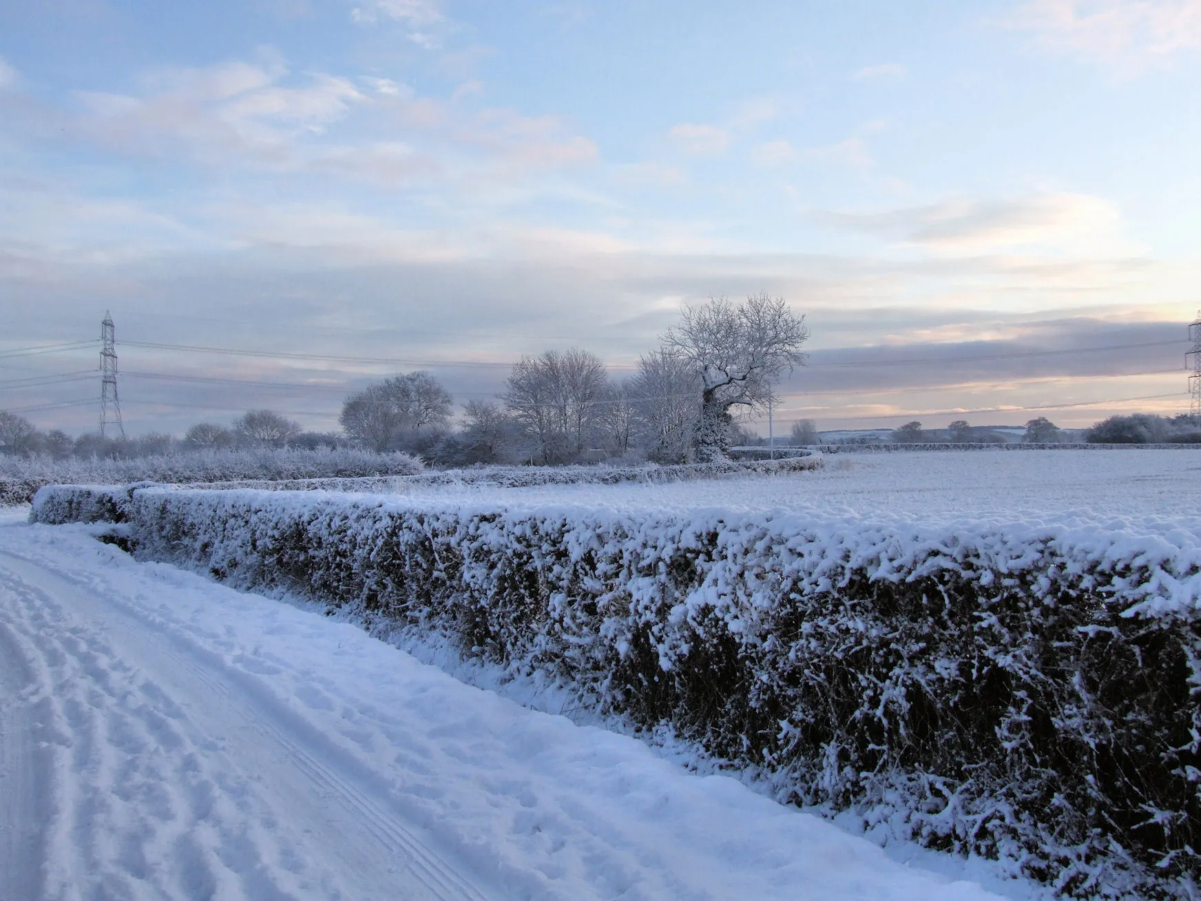 Photo showing: 2010 Wilberfoss, East Riding of Yorkshire, England. Birker Lane Field Head Junction This is taken from the exact spot where SE7351 : 1991 Winter In Wilberfoss was taken.