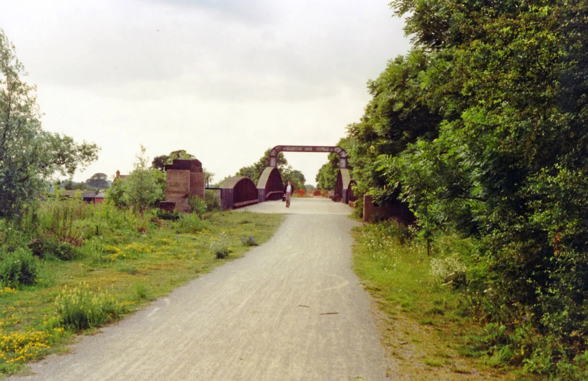 Photo showing: Along former track of East Coast Main Line between site of Naburn station and swing-bridge over River Ouse, 1992