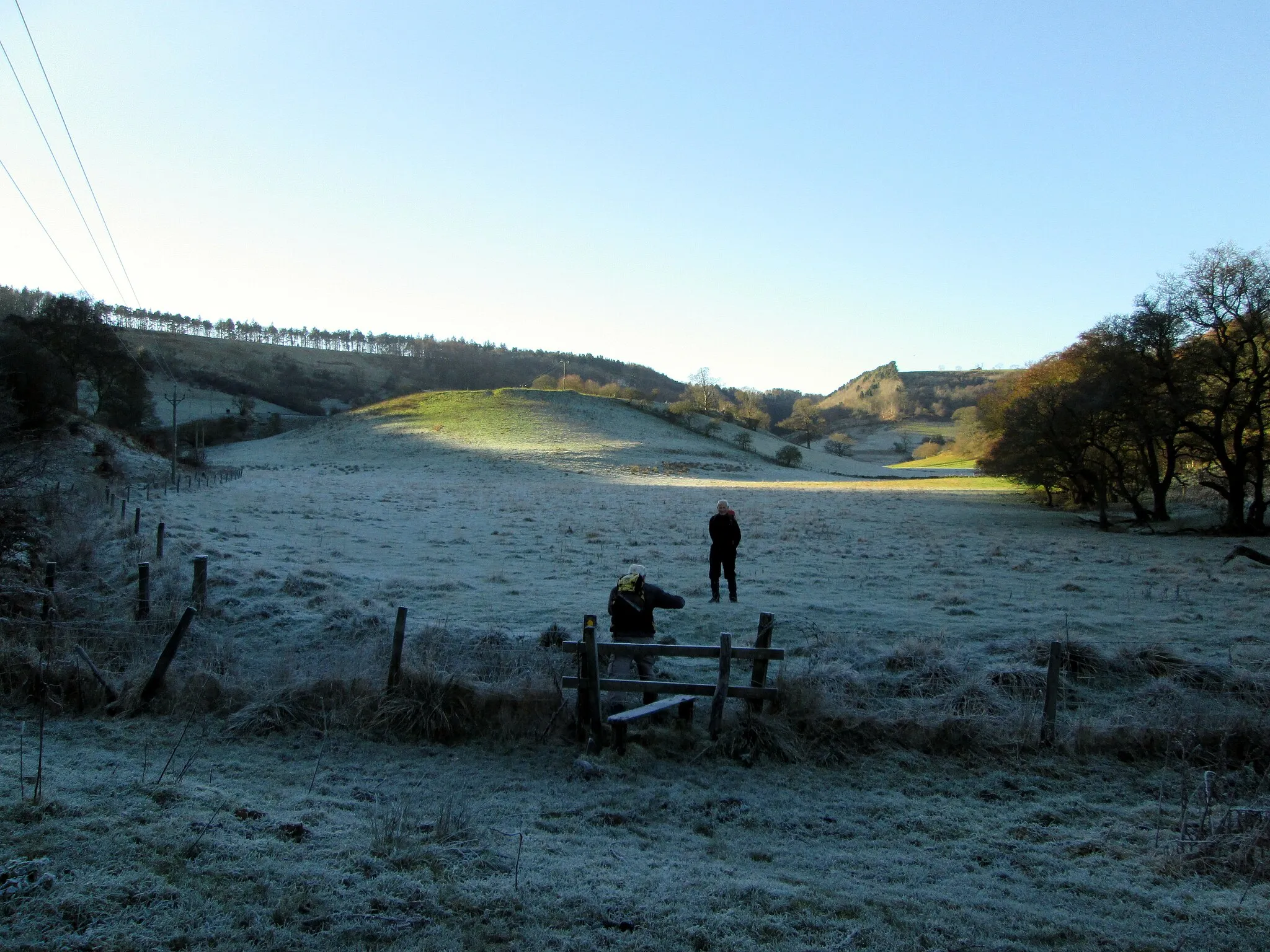 Photo showing: A  patch  of  sun  in  a  frosty  dale