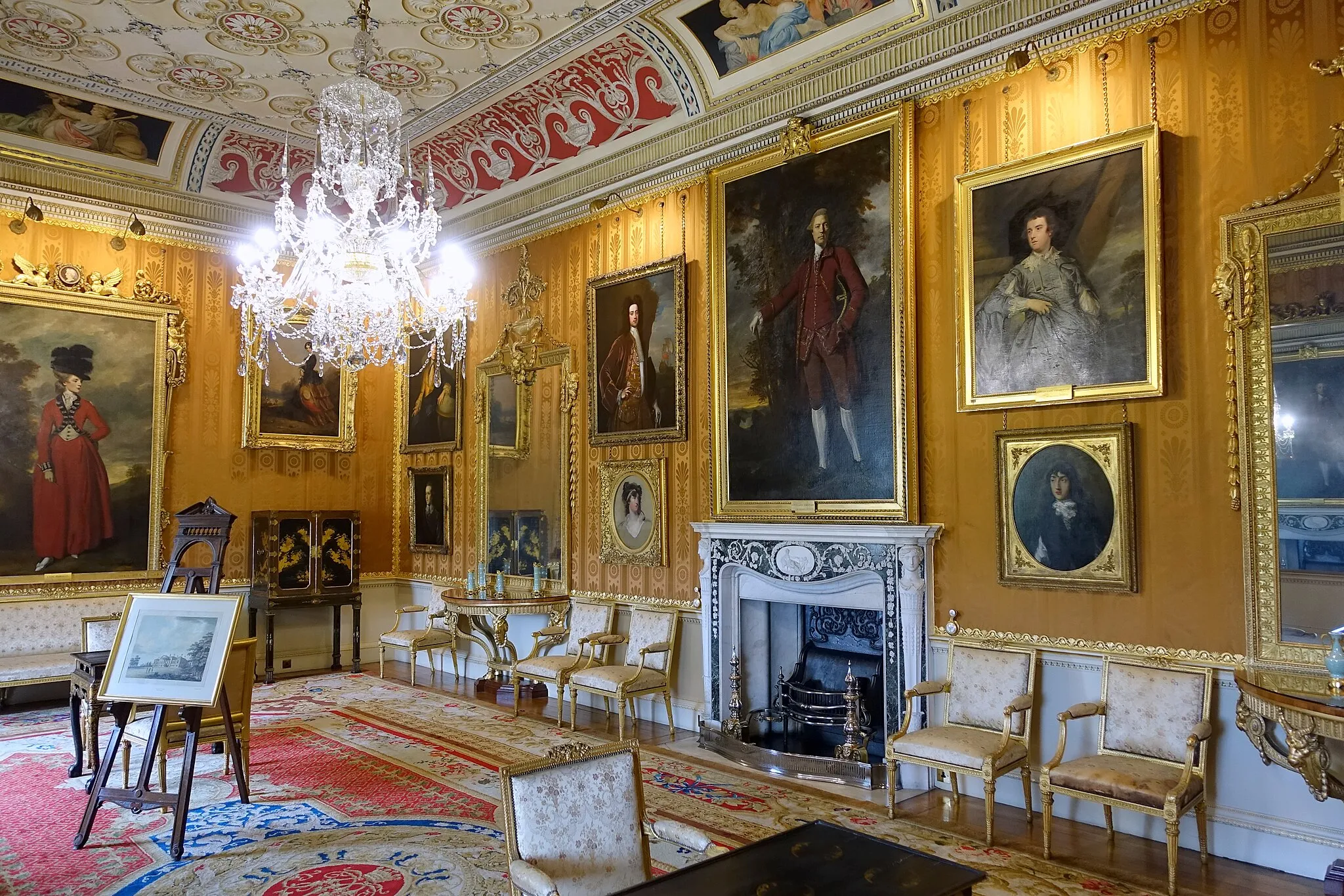 Photo showing: Cinnamon Drawing Room - Harewood House - West Yorkshire, England.