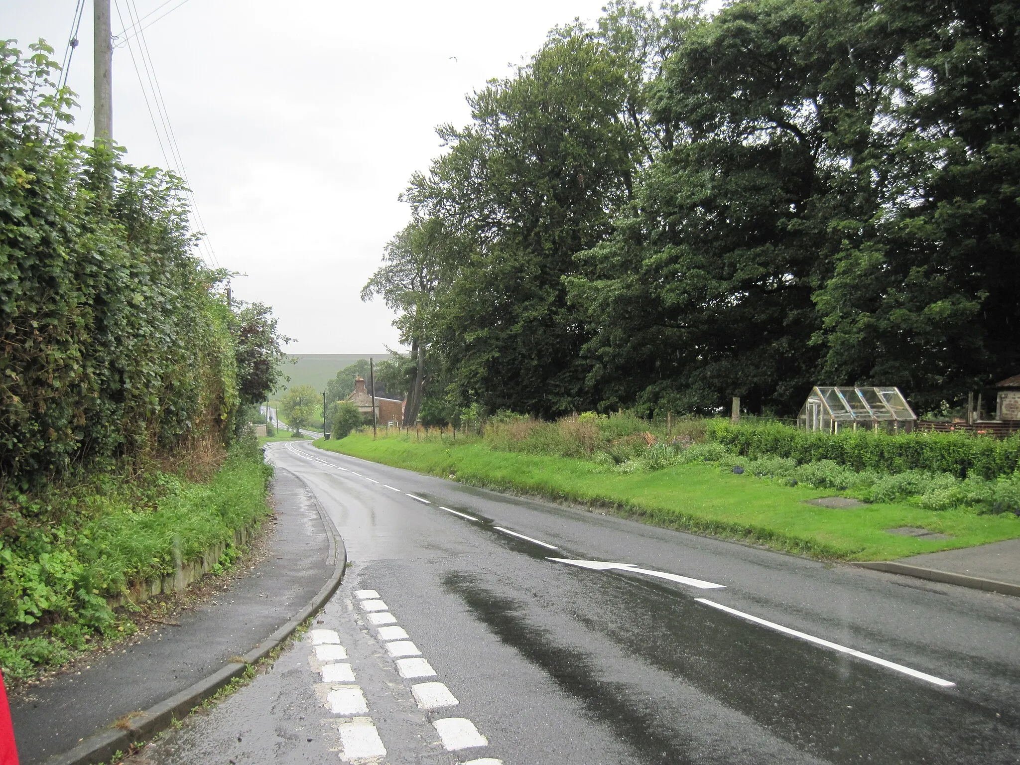 Photo showing: A  Wet  Day  in  Wharram  le  Street