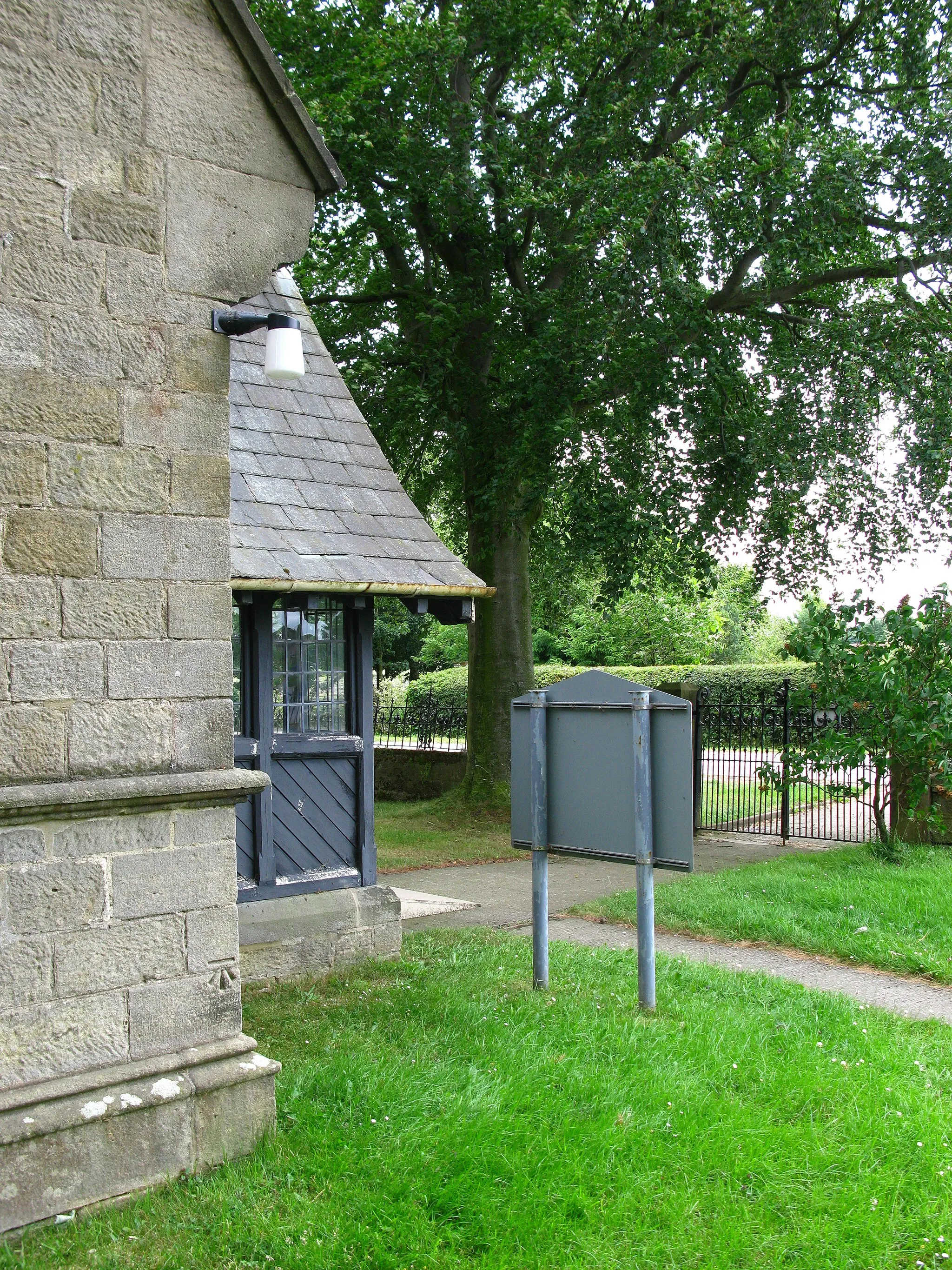 Photo showing: Bishop Thornton Bench Mark