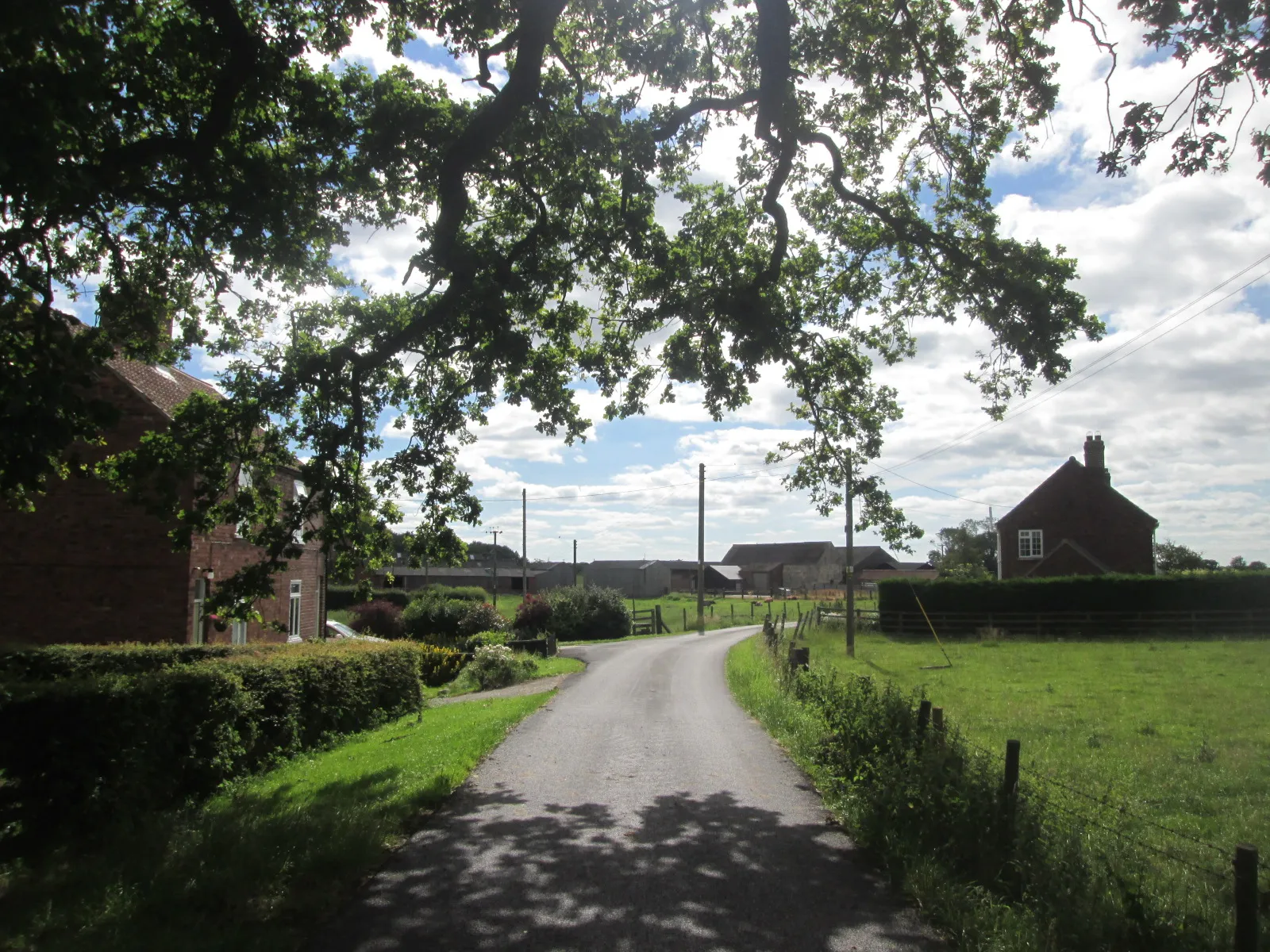 Photo showing: Approaching Pallathorpe Farm