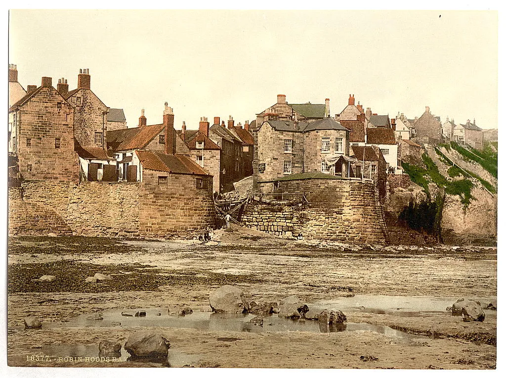 Photo showing: [Whitby, Robin Hood's Bay, Yorkshire, England]
[between ca. 1890 and ca. 1900].
1 photomechanical print : photochrom, color.
Notes:
Title from the Detroit Publishing Co., Catalogue J--foreign section, Detroit, Mich. : Detroit Publishing Company, 1905.
Print no. "10377".
Forms part of: Views of the British Isles, in the Photochrom print collection.
Subjects:
England--Whitby.
Format: Photochrom prints--Color--1890-1900.
Rights Info: No known restrictions on publication.
Repository: Library of Congress, Prints and Photographs Division, Washington, D.C. 20540 USA, hdl.loc.gov/loc.pnp/pp.print
Part Of: Views of the British Isles (DLC)  2002696059
More information about the Photochrom Print Collection is available at hdl.loc.gov/loc.pnp/pp.pgz
Higher resolution image is available (Persistent URL): hdl.loc.gov/loc.pnp/ppmsc.09078

Call Number: LOT 13415, no. 1091 [item]
