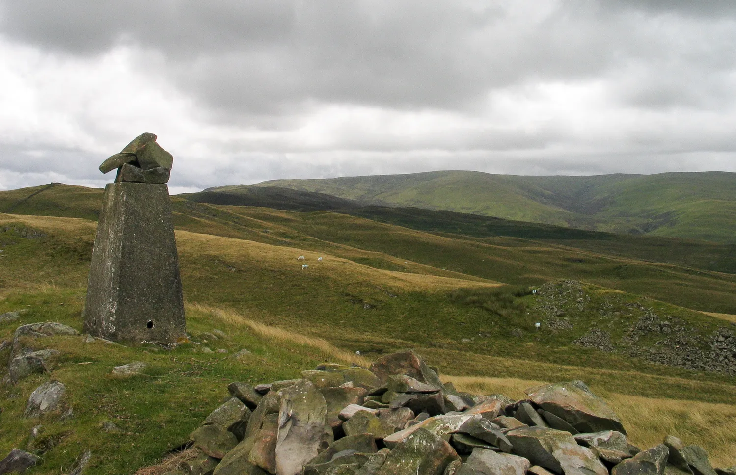 Photo showing: Trig point at summit of Holme Knott