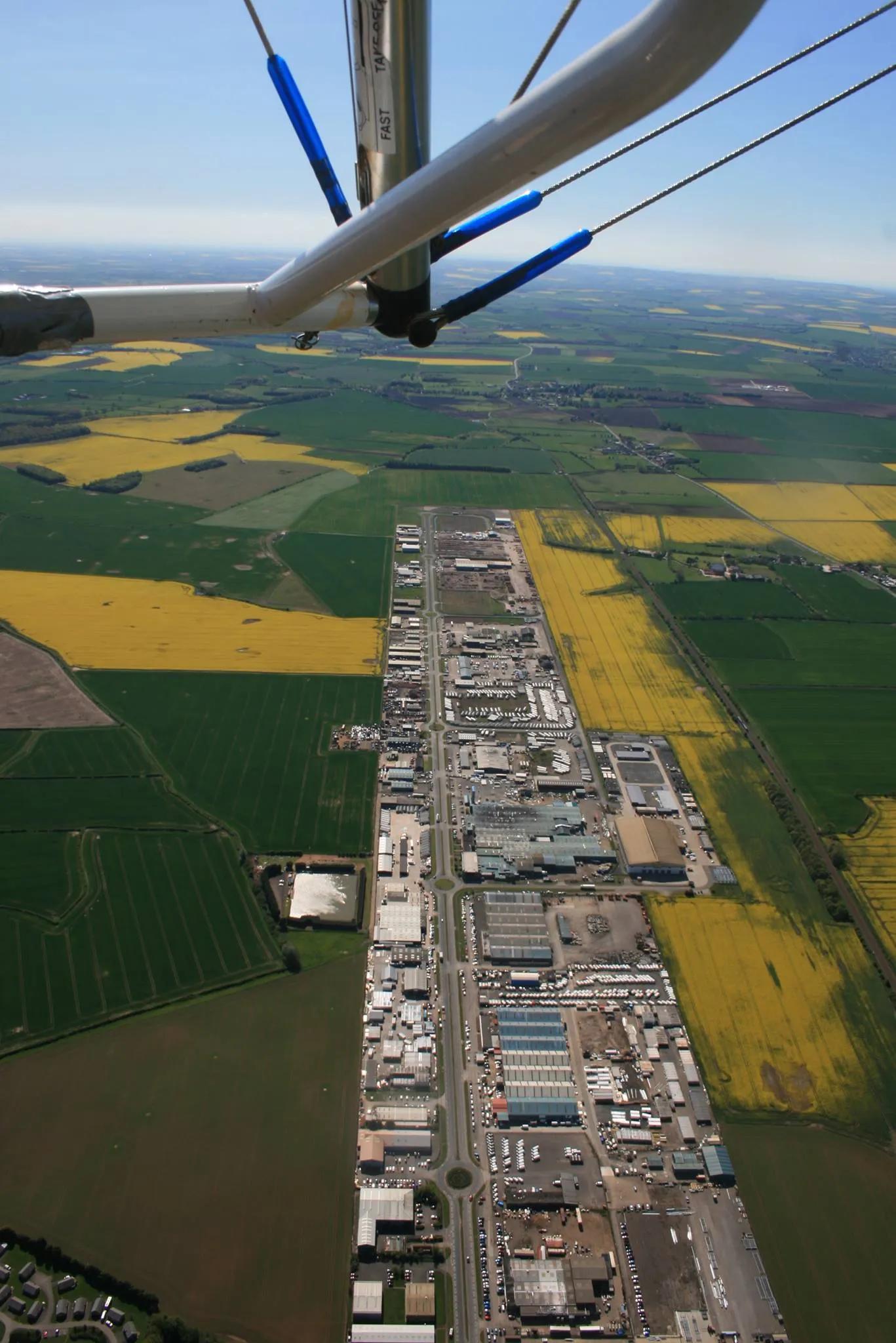 Photo showing: The runway at the former RAF Carnaby, south of Bridlington in East Yorkshire, England. Formerly an emergency landing base for RAF Bomber Command, with an unusually long and wide runway for damaged bombers returning from Europe in WWII.