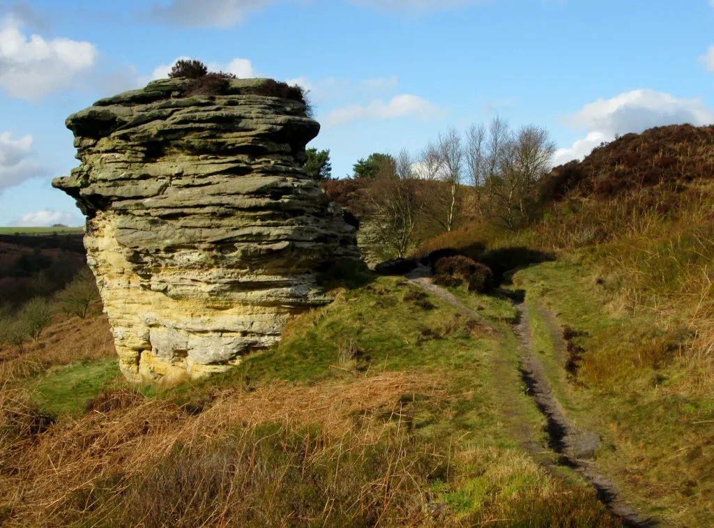Photo showing: High  Bride  Stones  and  footpath