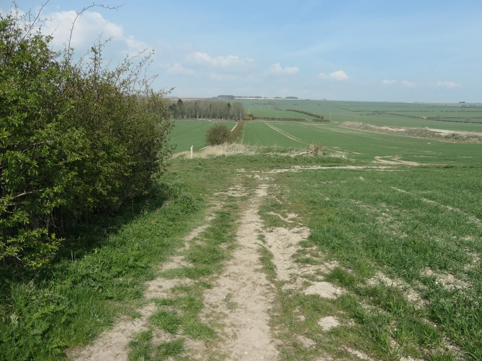 Photo showing: "At the bottom corner of the field, turn right", Wetwang, East Riding of Yorkshire, England. Quoted from Walk No. 3, Wetwang, in Sally Burnard's book 'Pocket Pub Walks in East Yorkshire'. In 1850 this area was called Knowles' Fields.