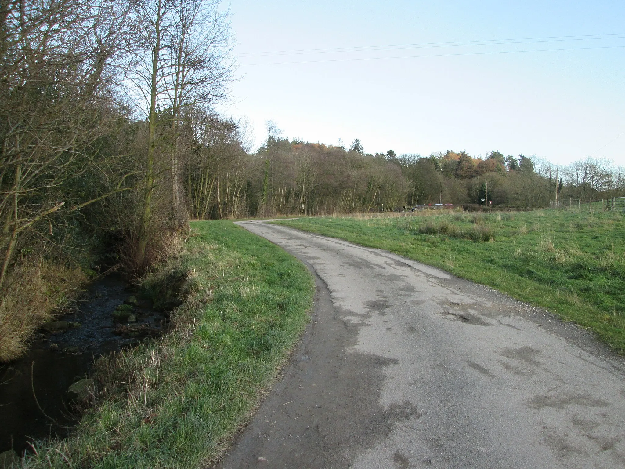 Photo showing: Access  road  from  Kirkless  Farm  toward  Lindhead  Bridge