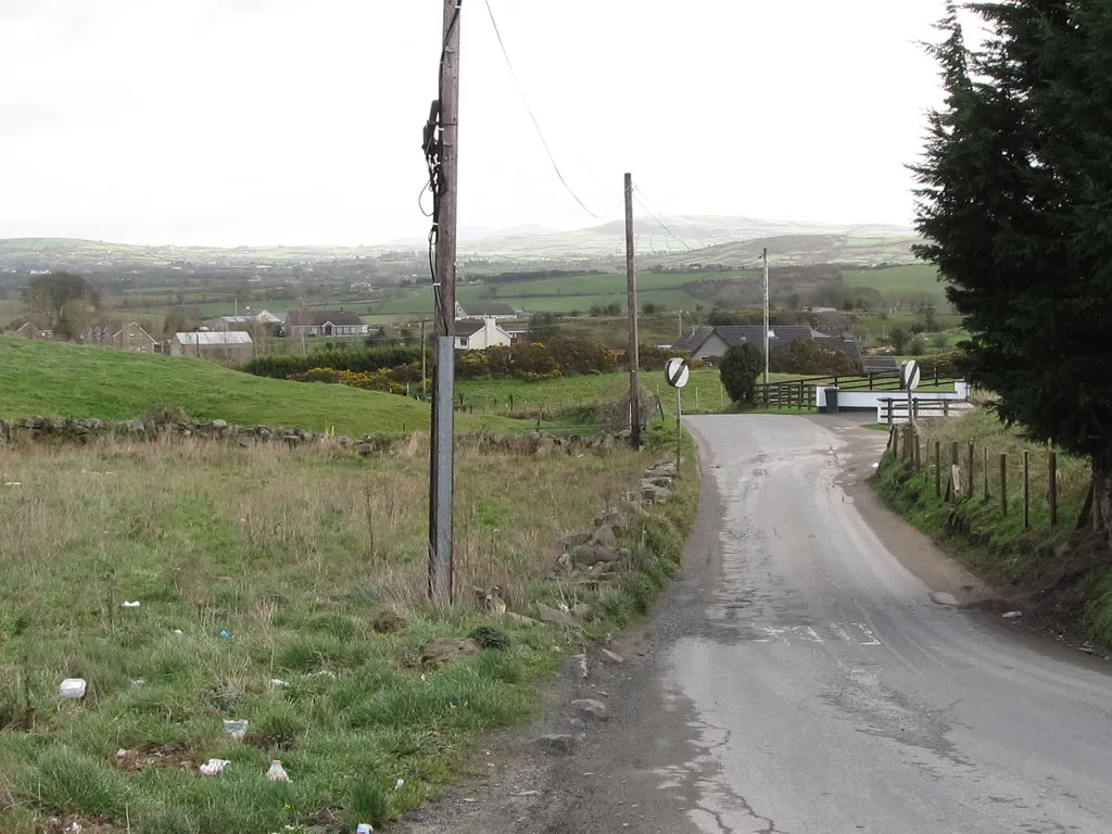 Photo showing: The descent north-eastwards from Ballyholland