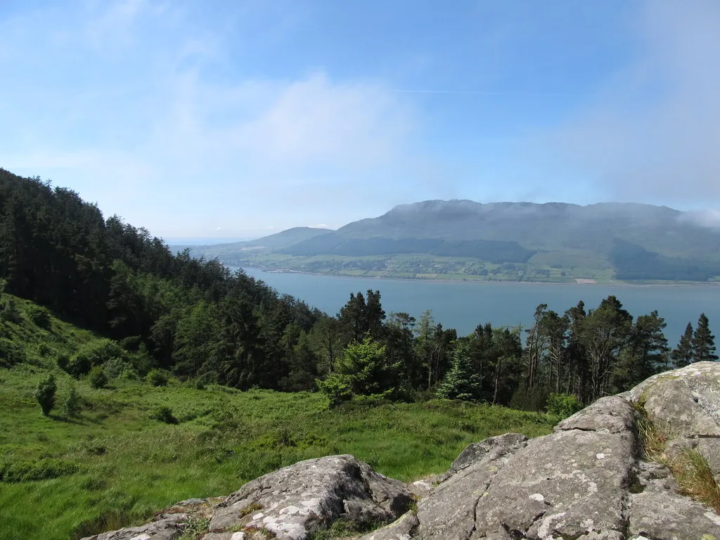 Photo showing: Carlingford Lough from the slopes of Slievemeel