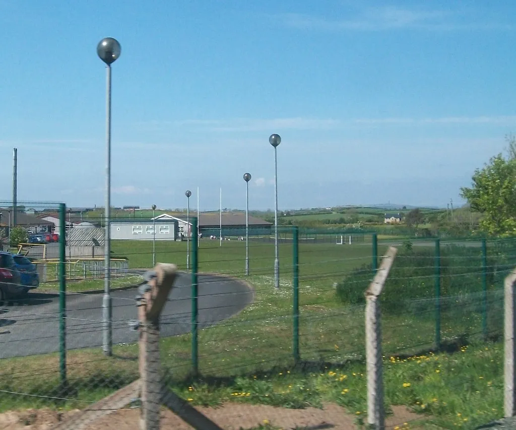 Photo showing: Sports field at Strangford Integrated College