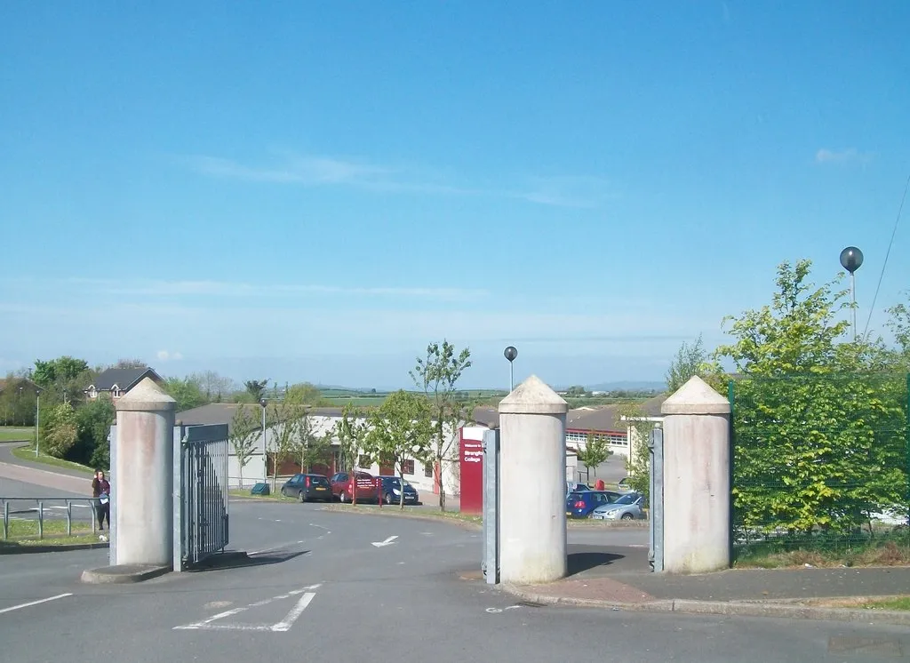 Photo showing: The main entrance to Strangford Integrated College at Carrowdore