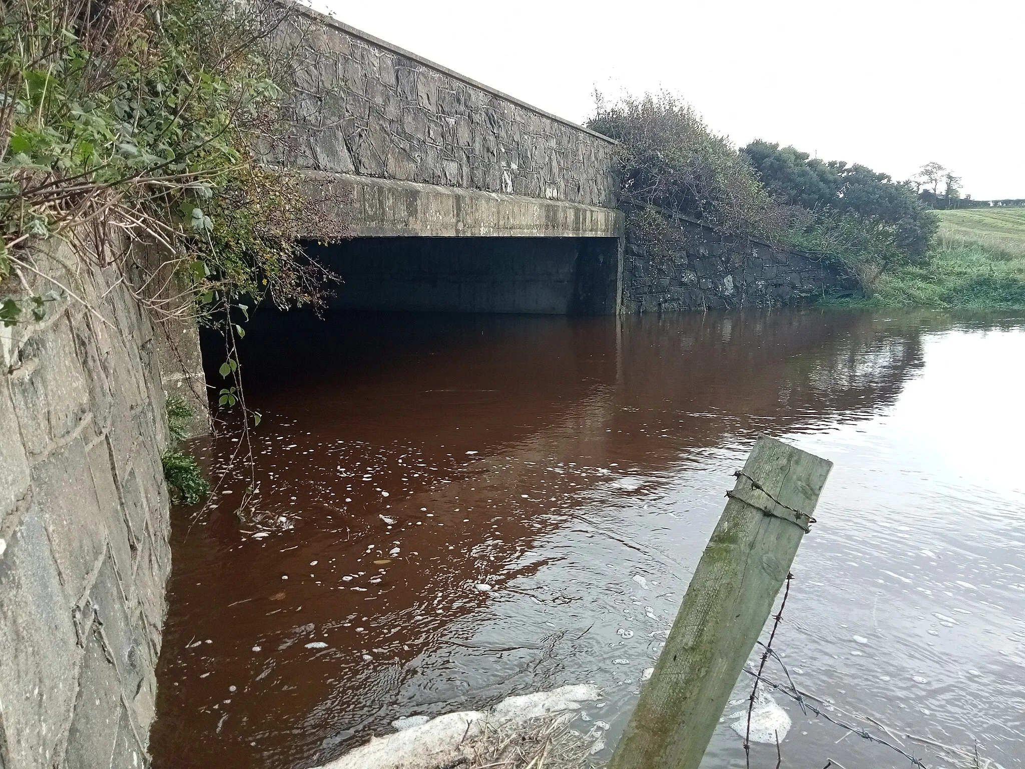 Photo showing: Clady in flood at Eden 2022