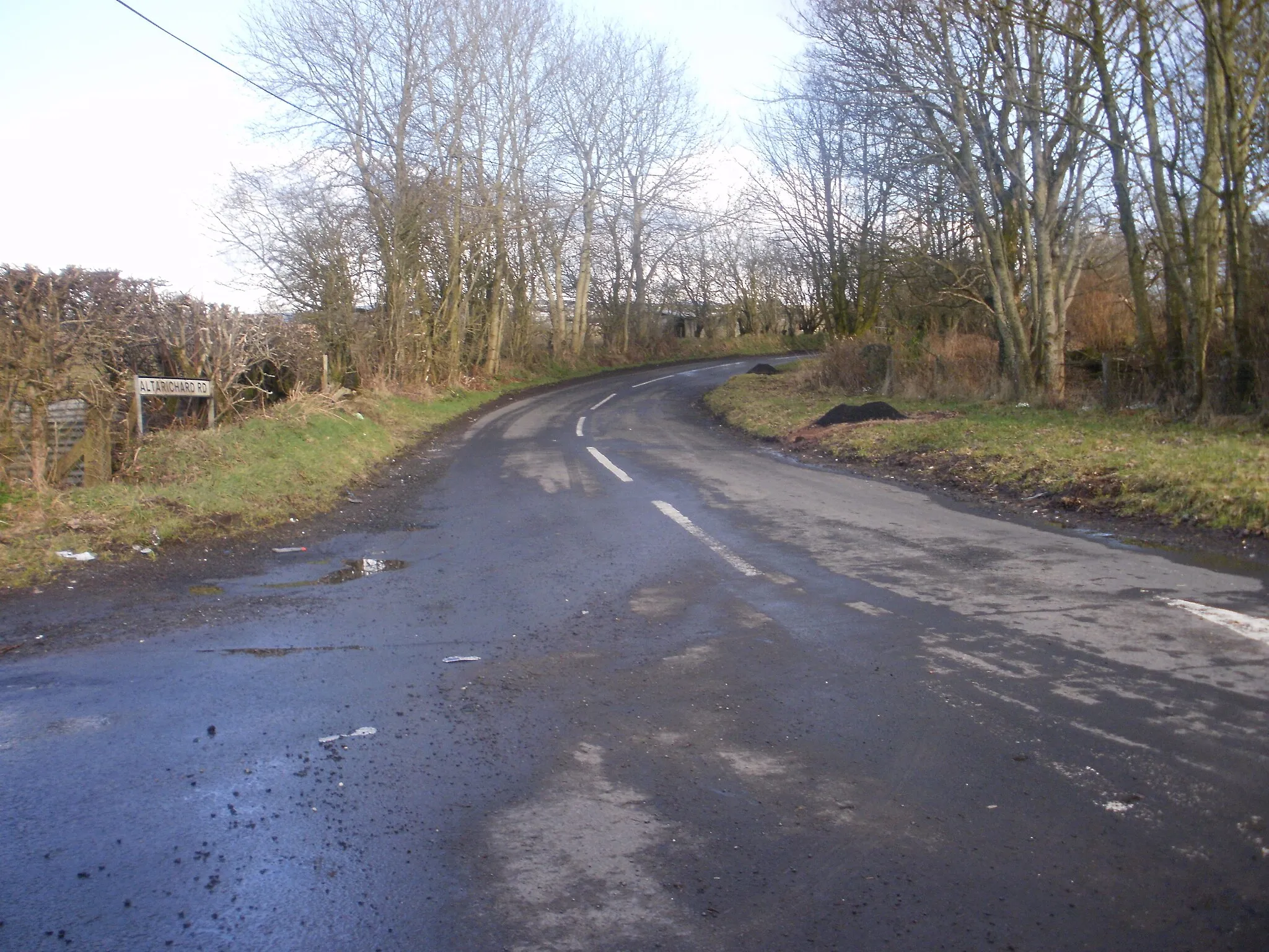 Photo showing: Altarichard Road outside Loughguile off the Coolkeeran Road.