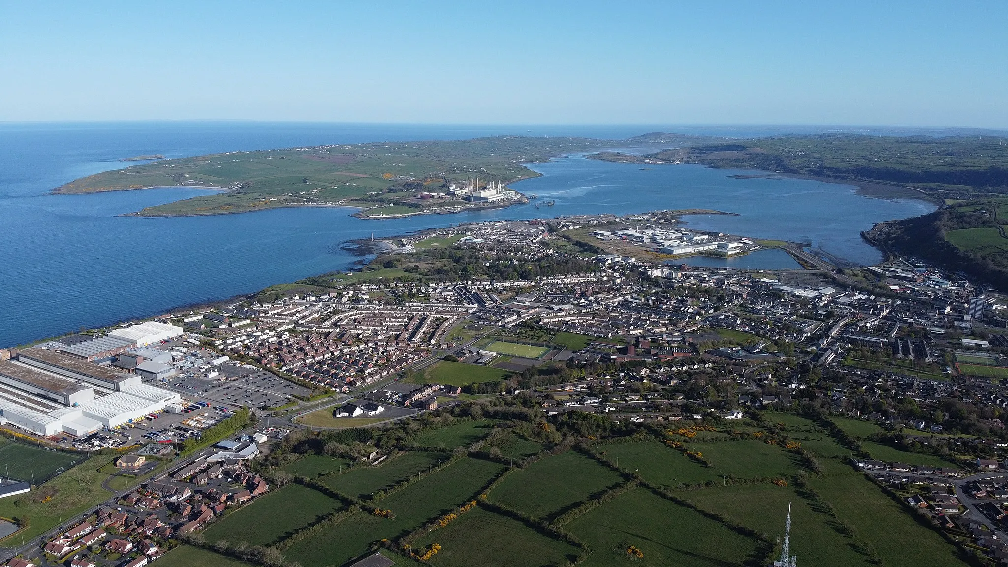 Photo showing: Picture of Larne town at 1000ft