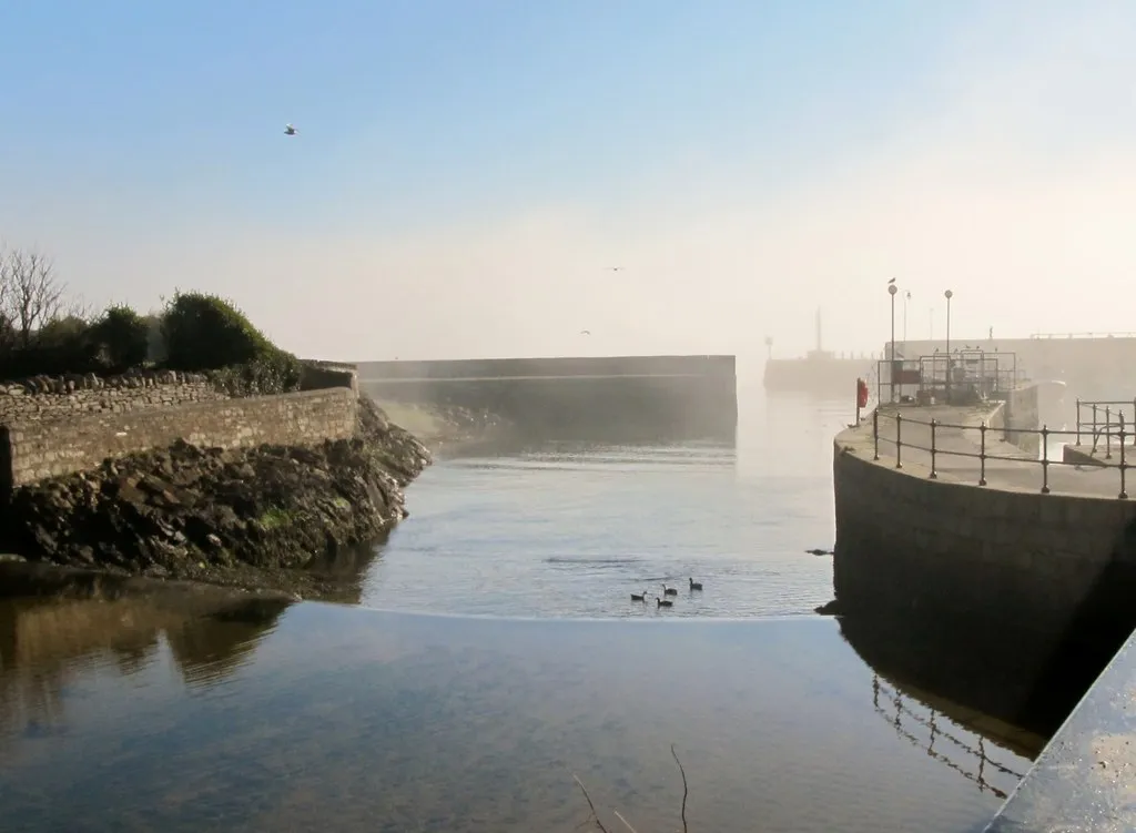 Photo showing: Annalong Harbour from above the weir