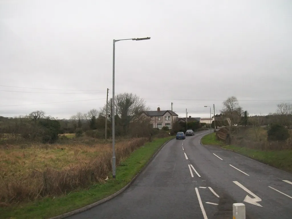 Photo showing: The Saintfield Road at The Temple Cross Roads