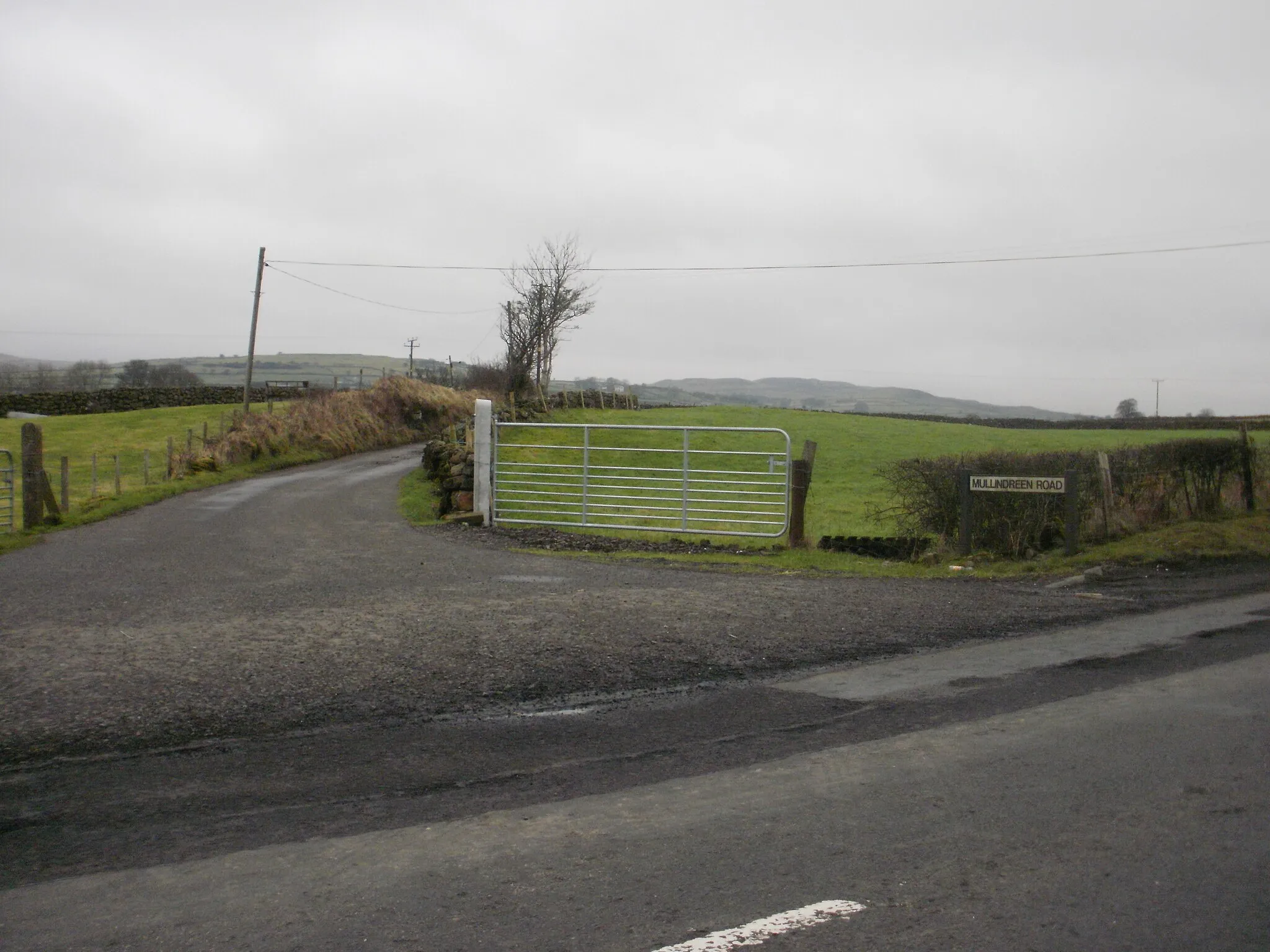 Photo showing: Mullindreen Road in Aughafatten off the Carnlough Road.