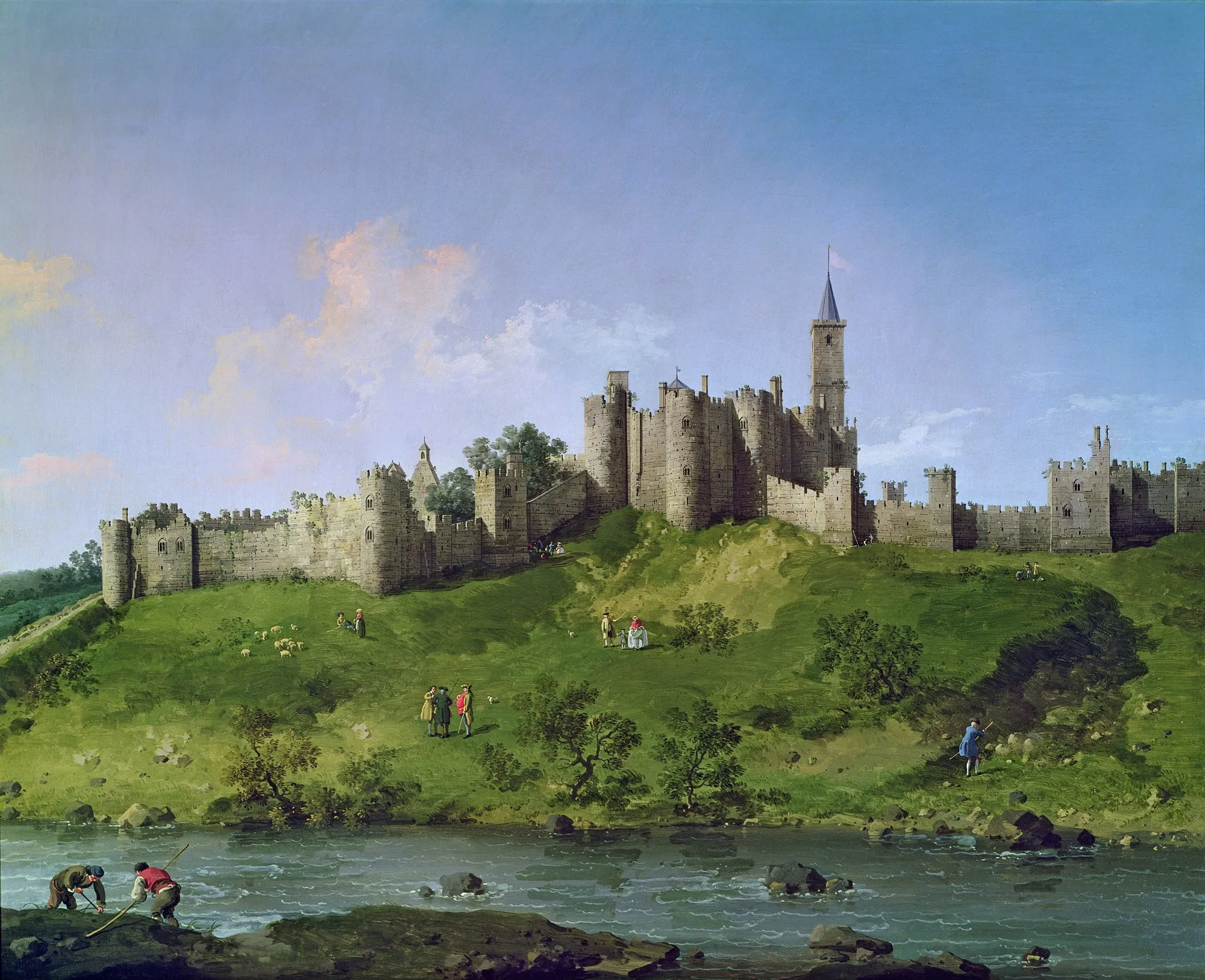 Photo showing: An 18th-century painting of Alnwick Castle by Canaletto.