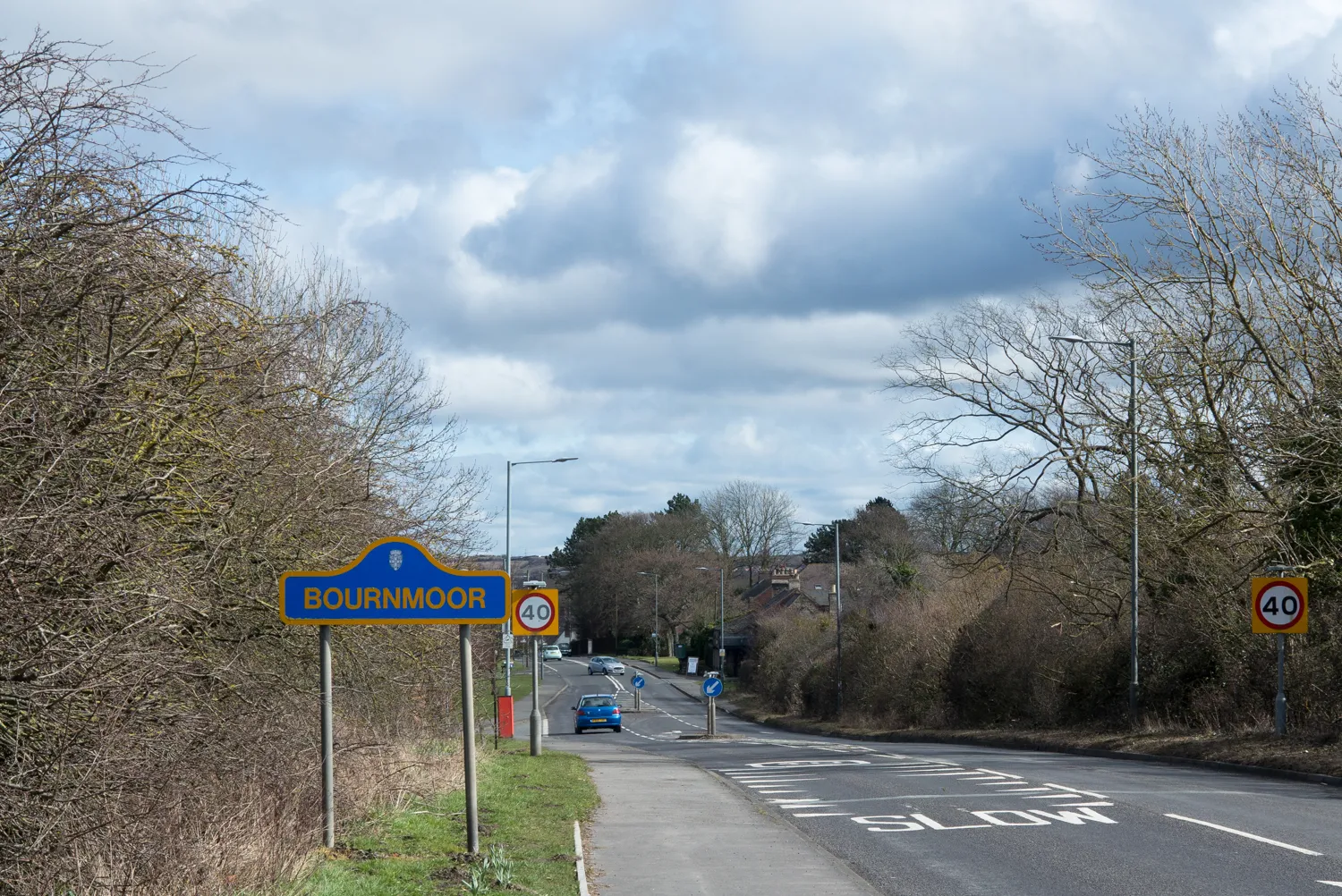 Photo showing: A1052 entering Bournmoor