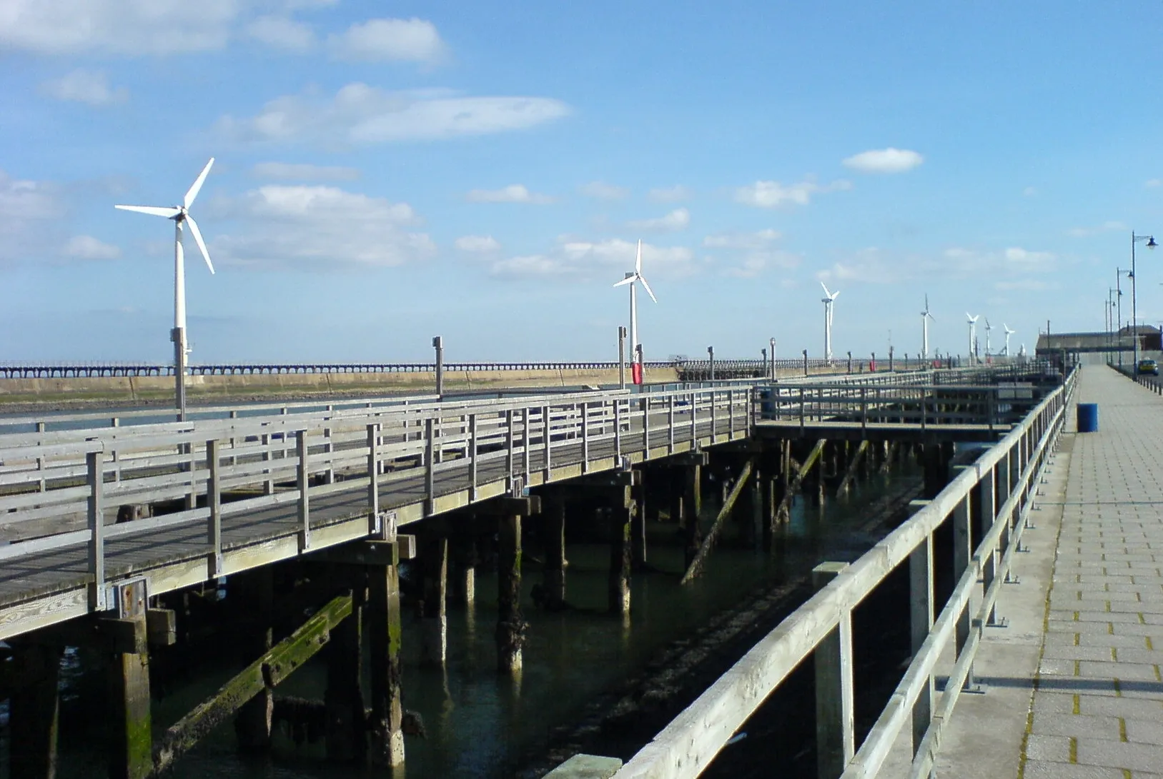 Photo showing: The Quayside and wind turbines at Blyth, Northumberland.