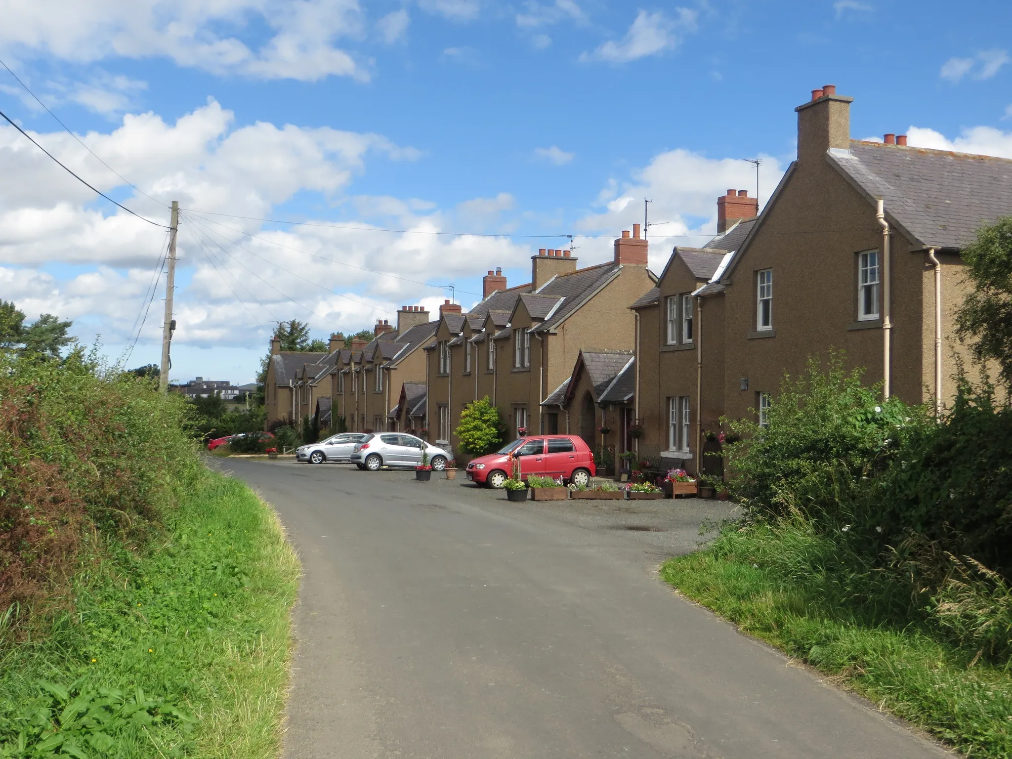 Photo showing: Cottages at Fishwick, Berwickshire