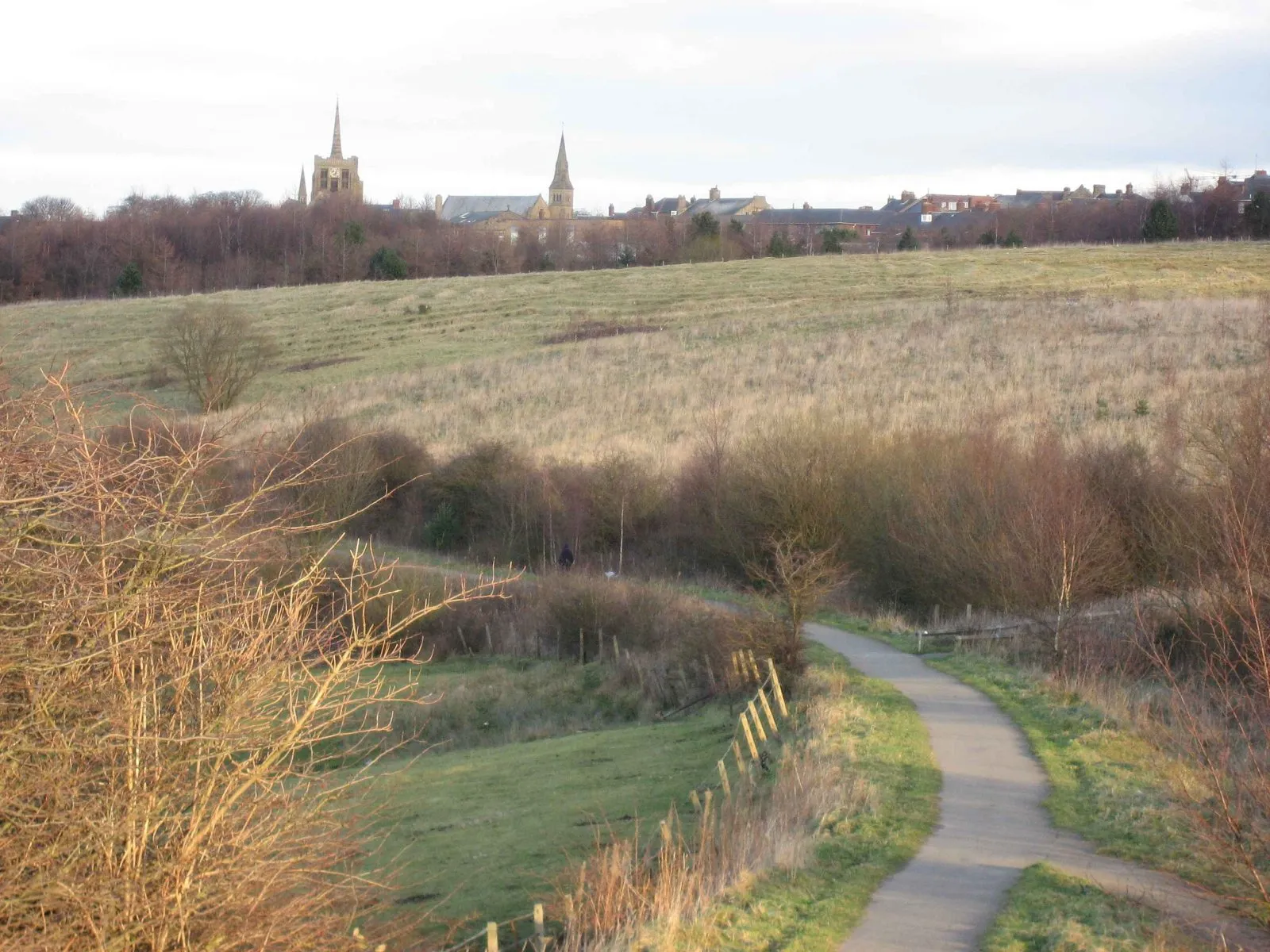 Photo showing: Stanley, County Durham, as seen from the Coast to Coast cycle route.