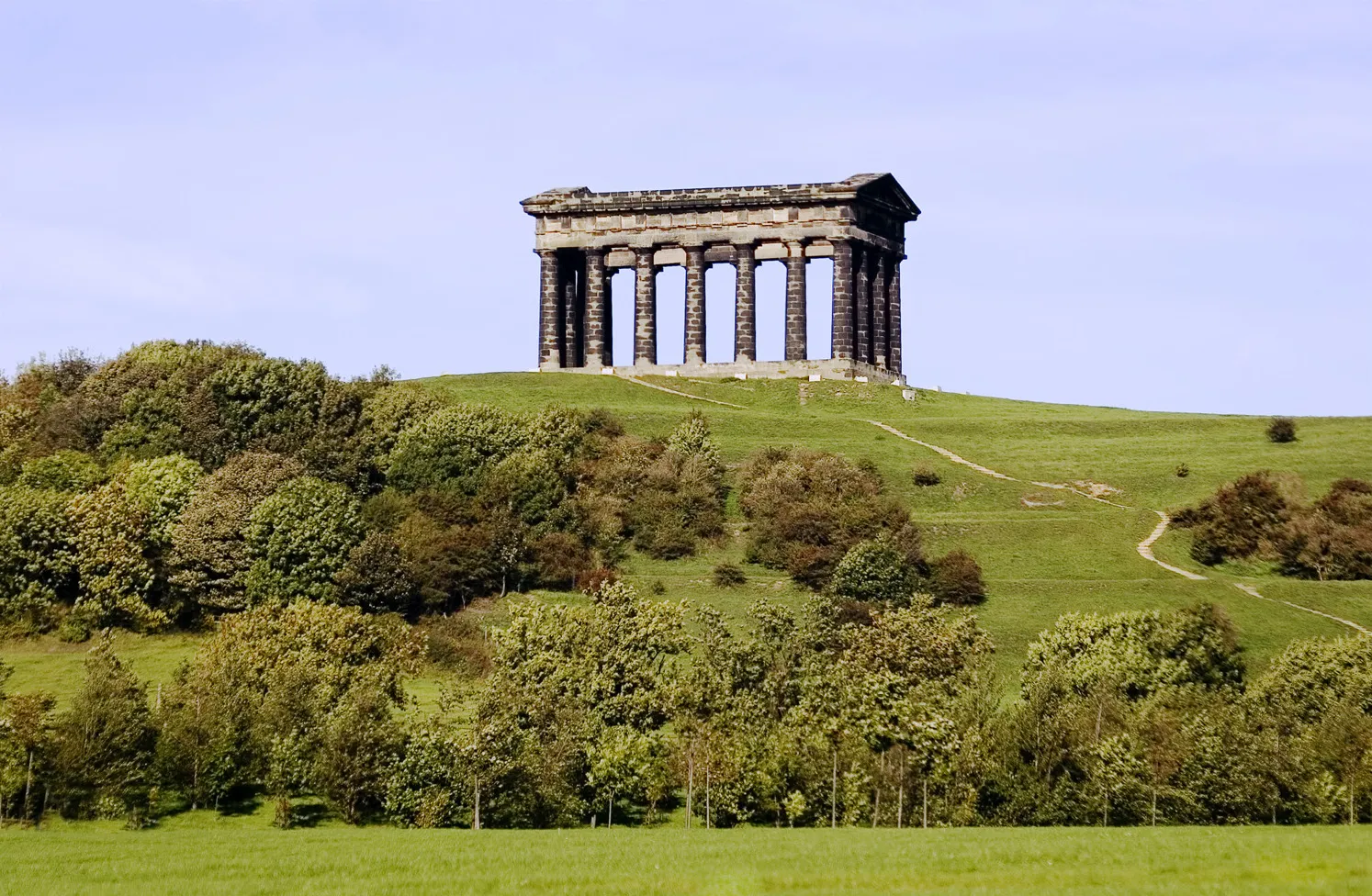 Photo showing: Penshaw Monument in Sunderland, Tyne and Wear. View from Herrington Country Park