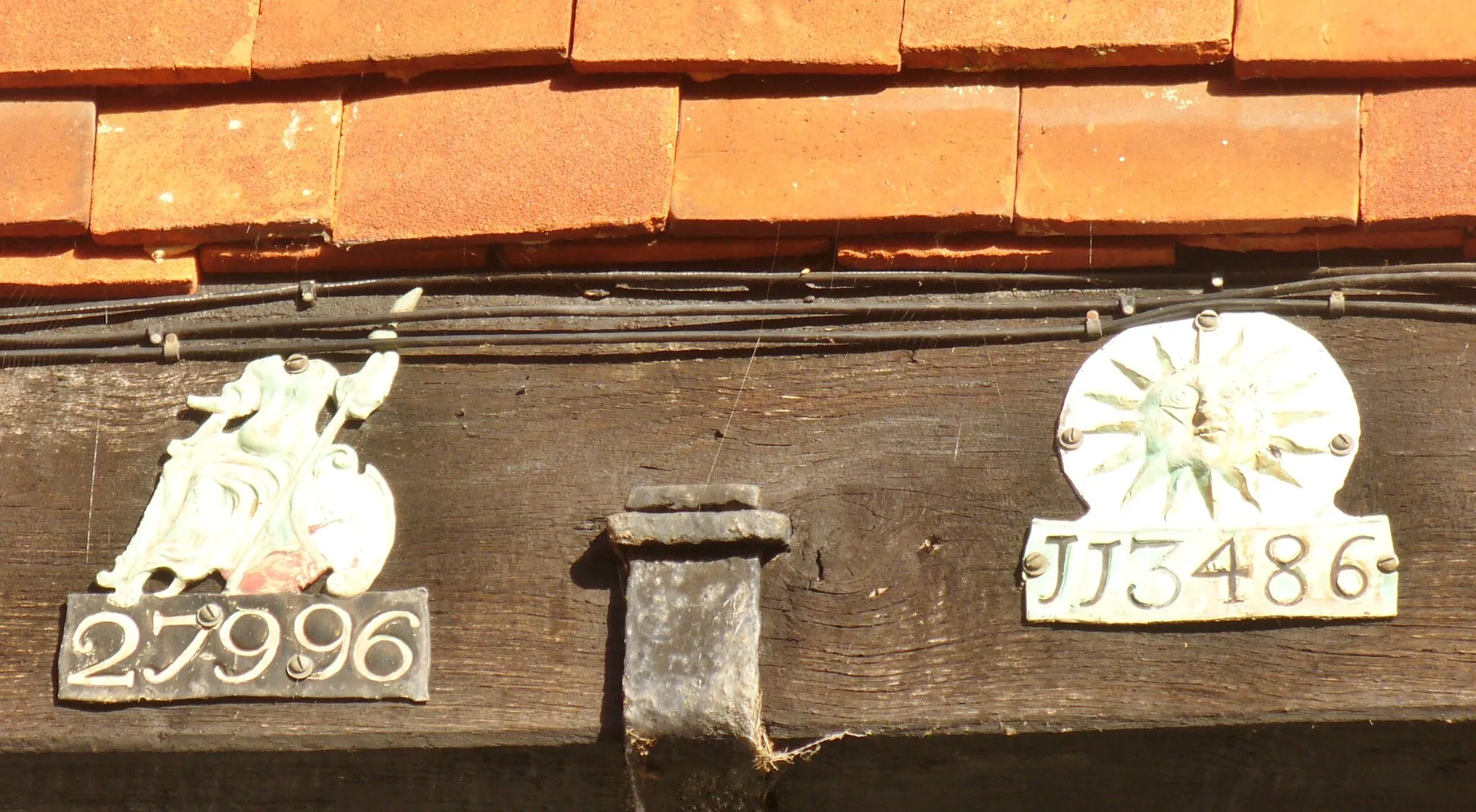 Photo showing: Shalford Mill - Fire Insurance Plaques