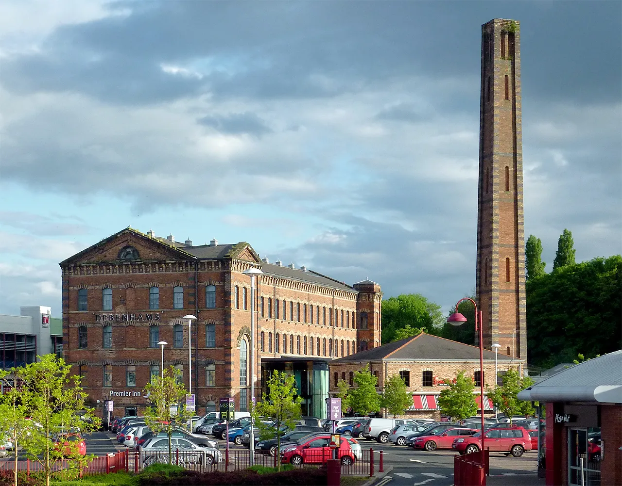 Photo showing: Slingfield Mill on Weavers Wharf in Kidderminster, Worcestershire