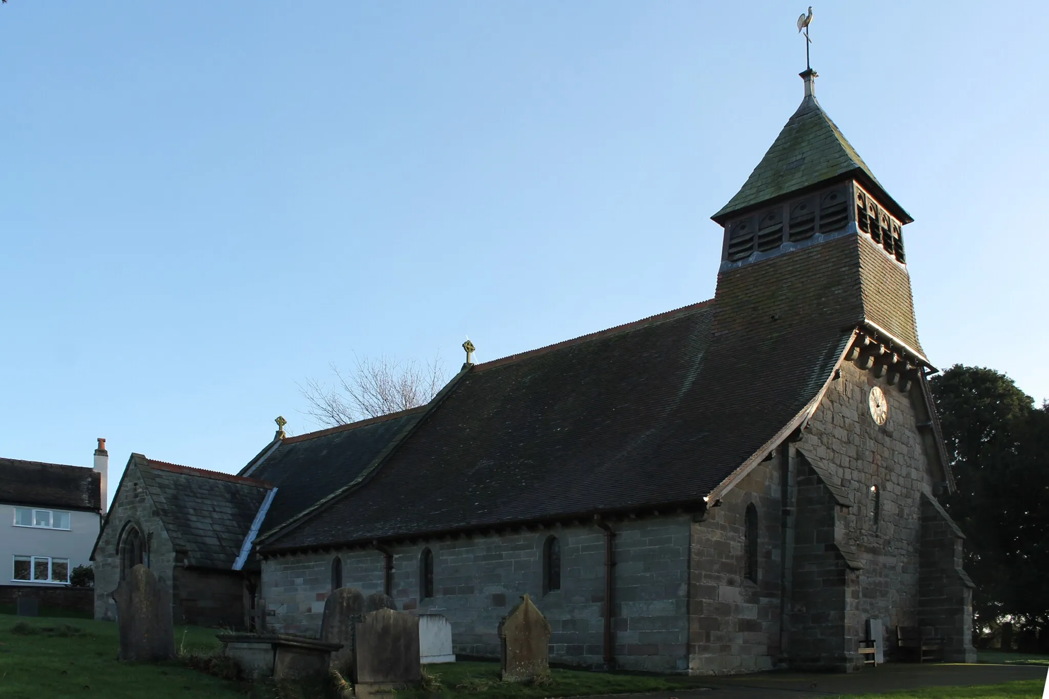 Photo showing: St Giles' church, Marston Montgomery