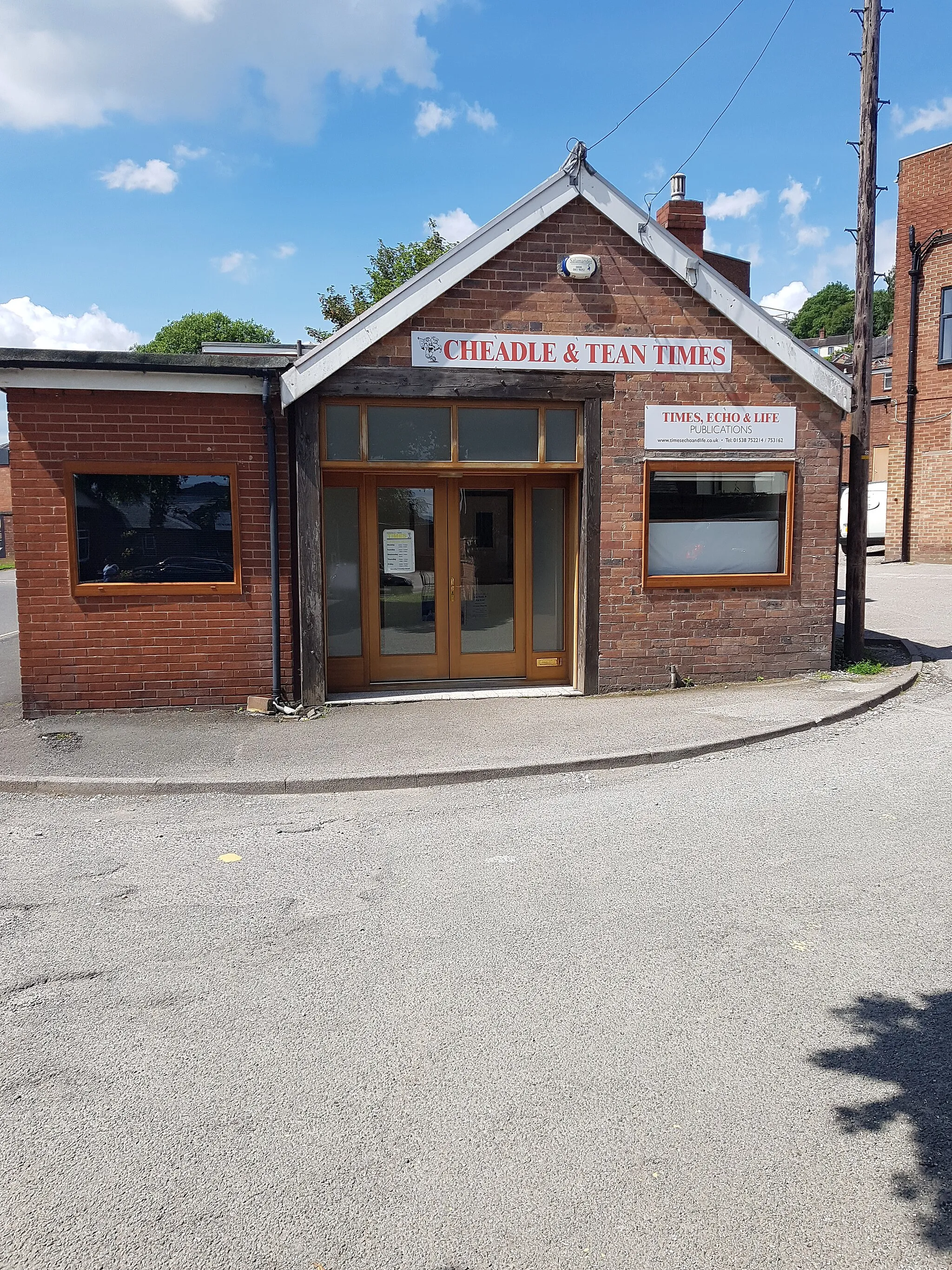 Photo showing: Cheadle and Tean Times office