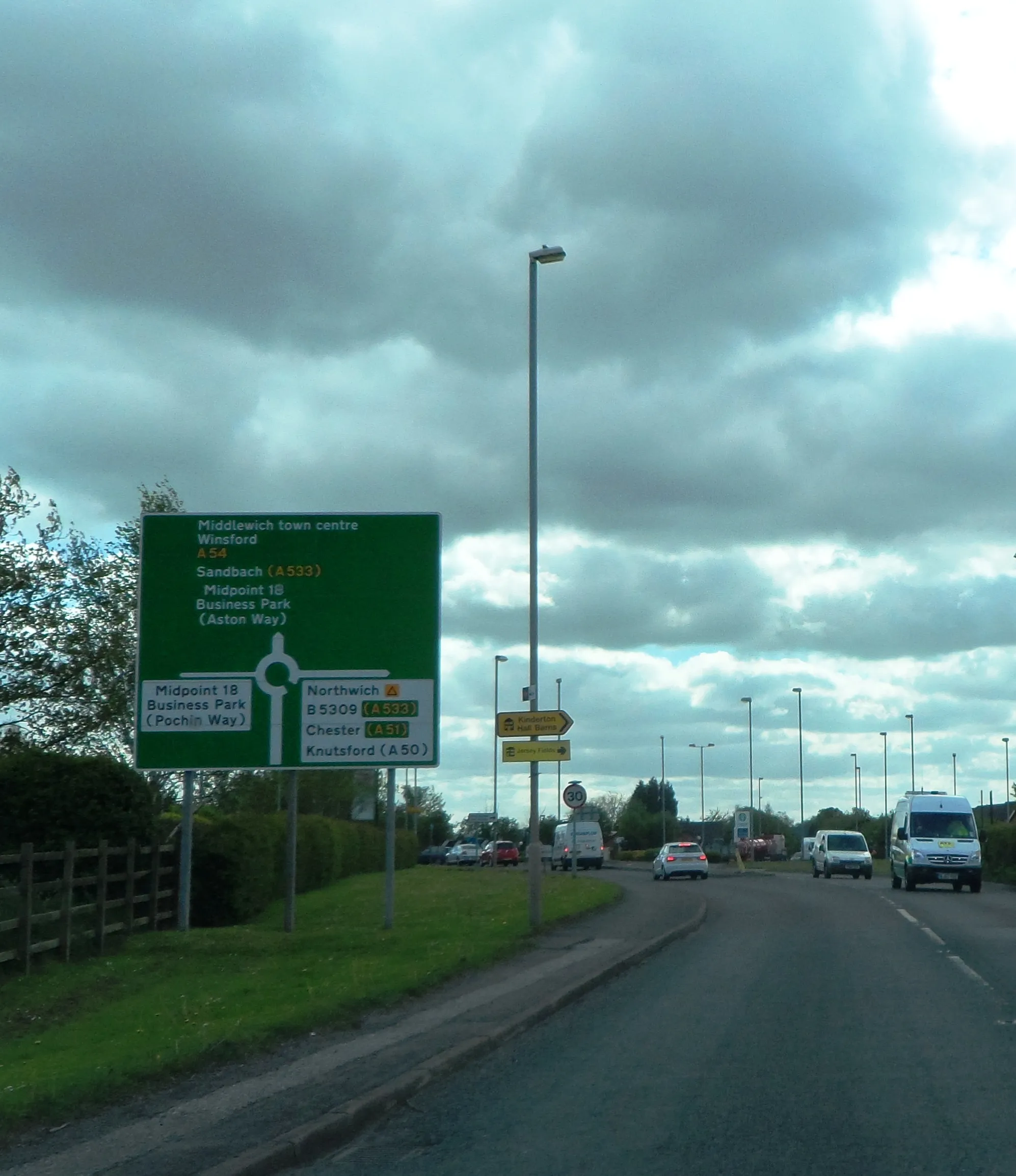 Photo showing: A54 at Middlewich