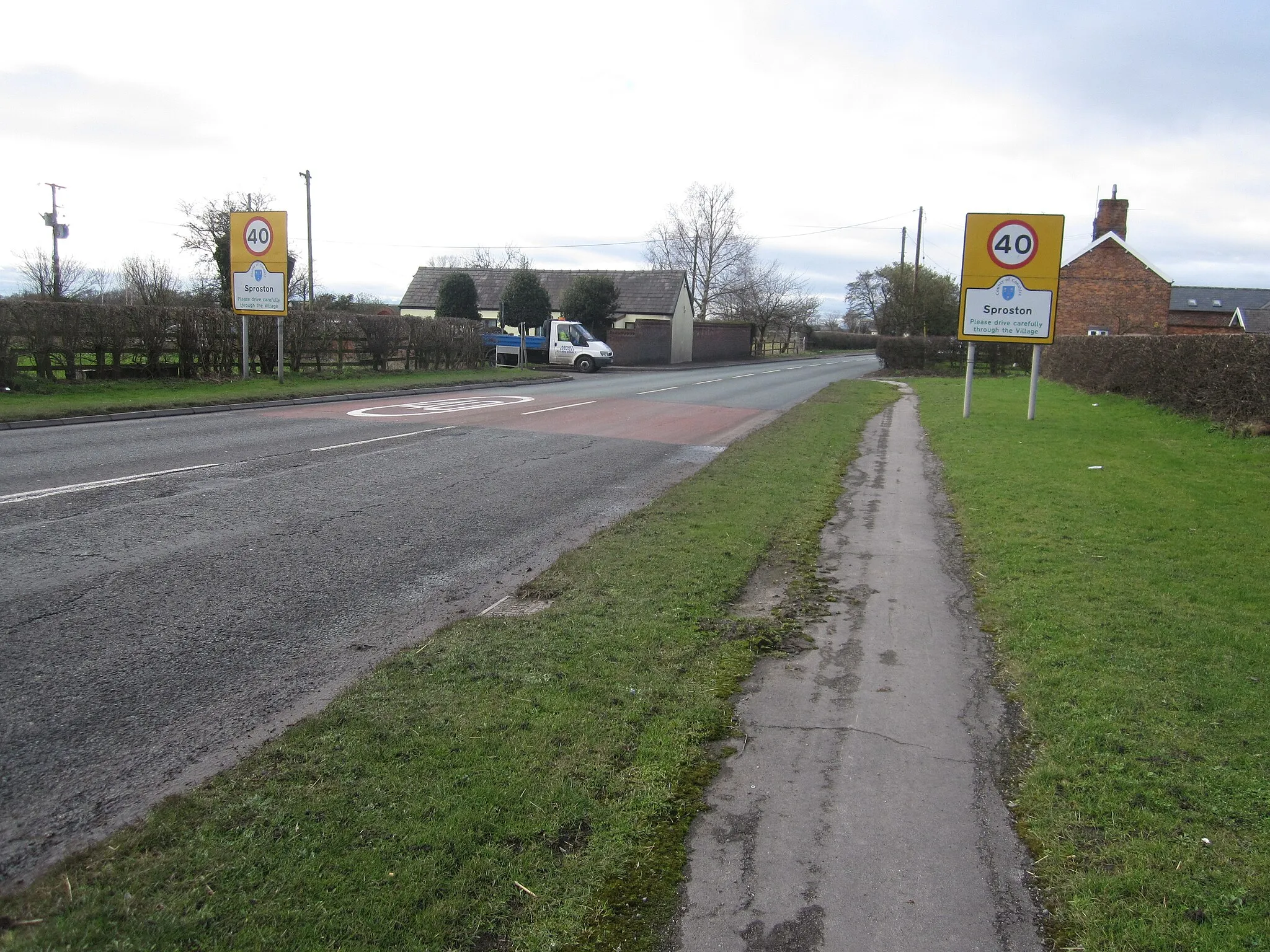 Photo showing: A54 Holmes Chapel Road, Sproston Green