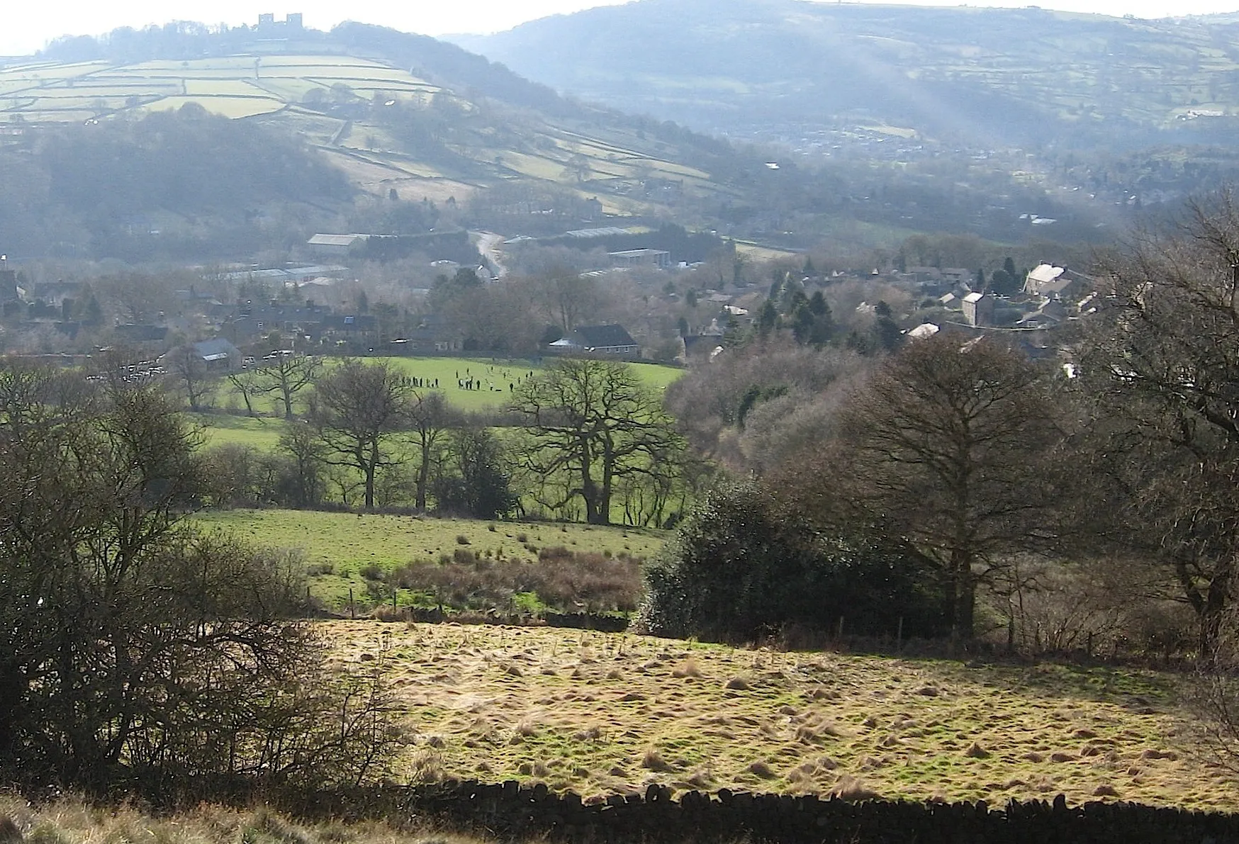 Photo showing: view of village of Tansley, Derbyshire from ne height