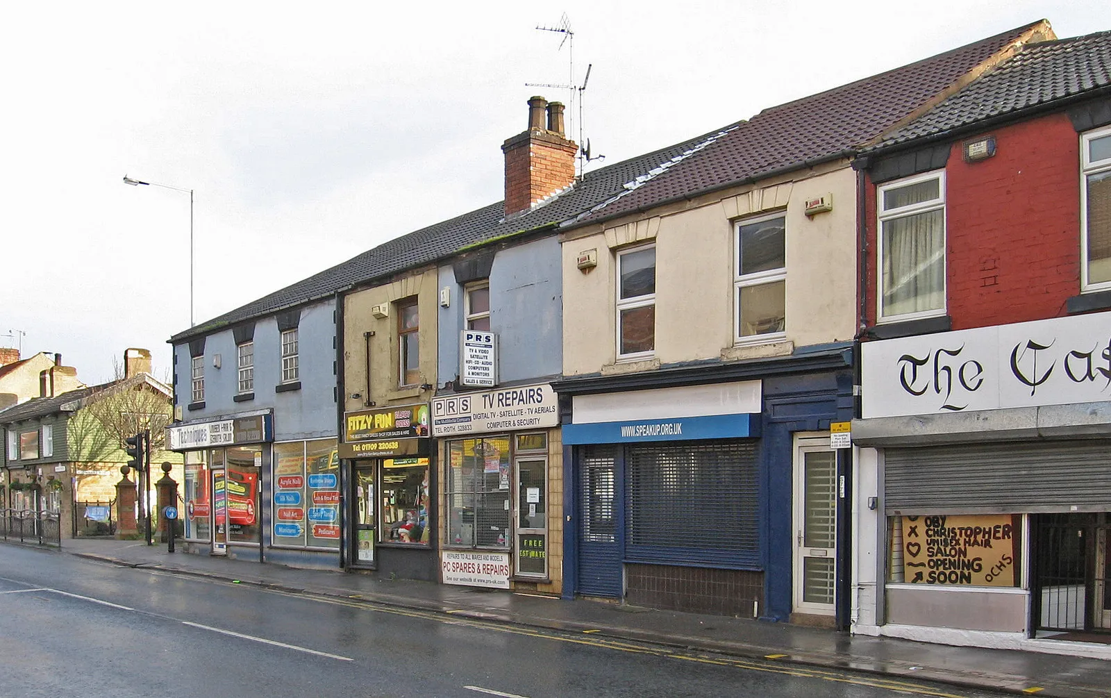 Photo showing: Rawmarsh - shops on east side of Broad Street