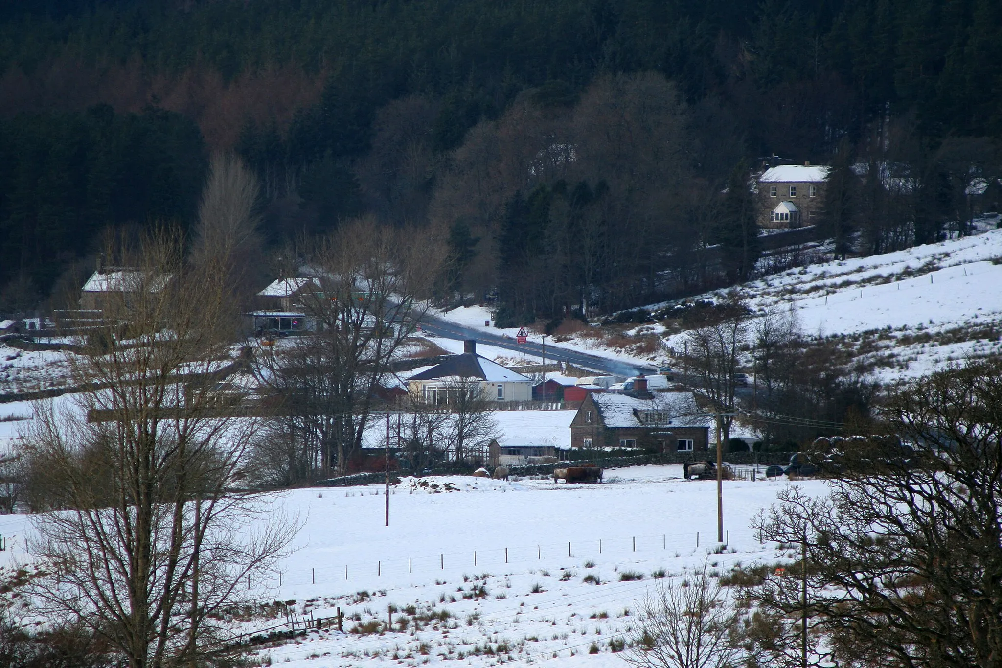 Photo showing: Byrness Byrness on the A68 in Redesdale.