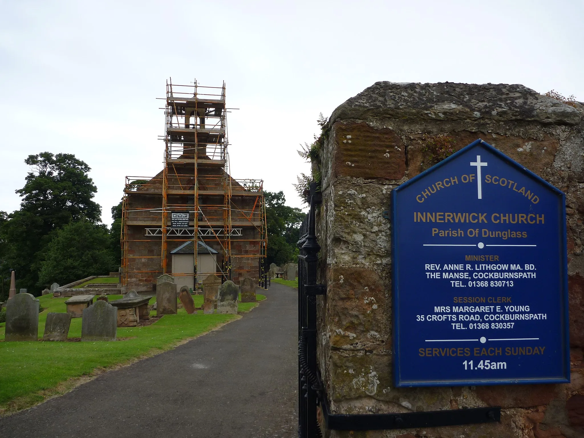 Photo showing: Rural East Lothian : Innerwick Church