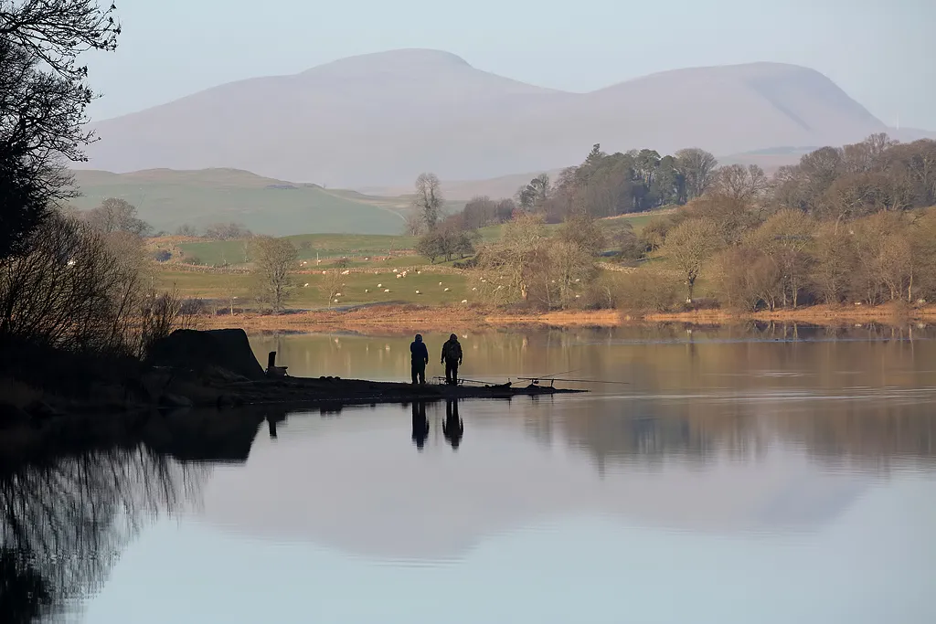Photo showing: Anglers at Loch Ken