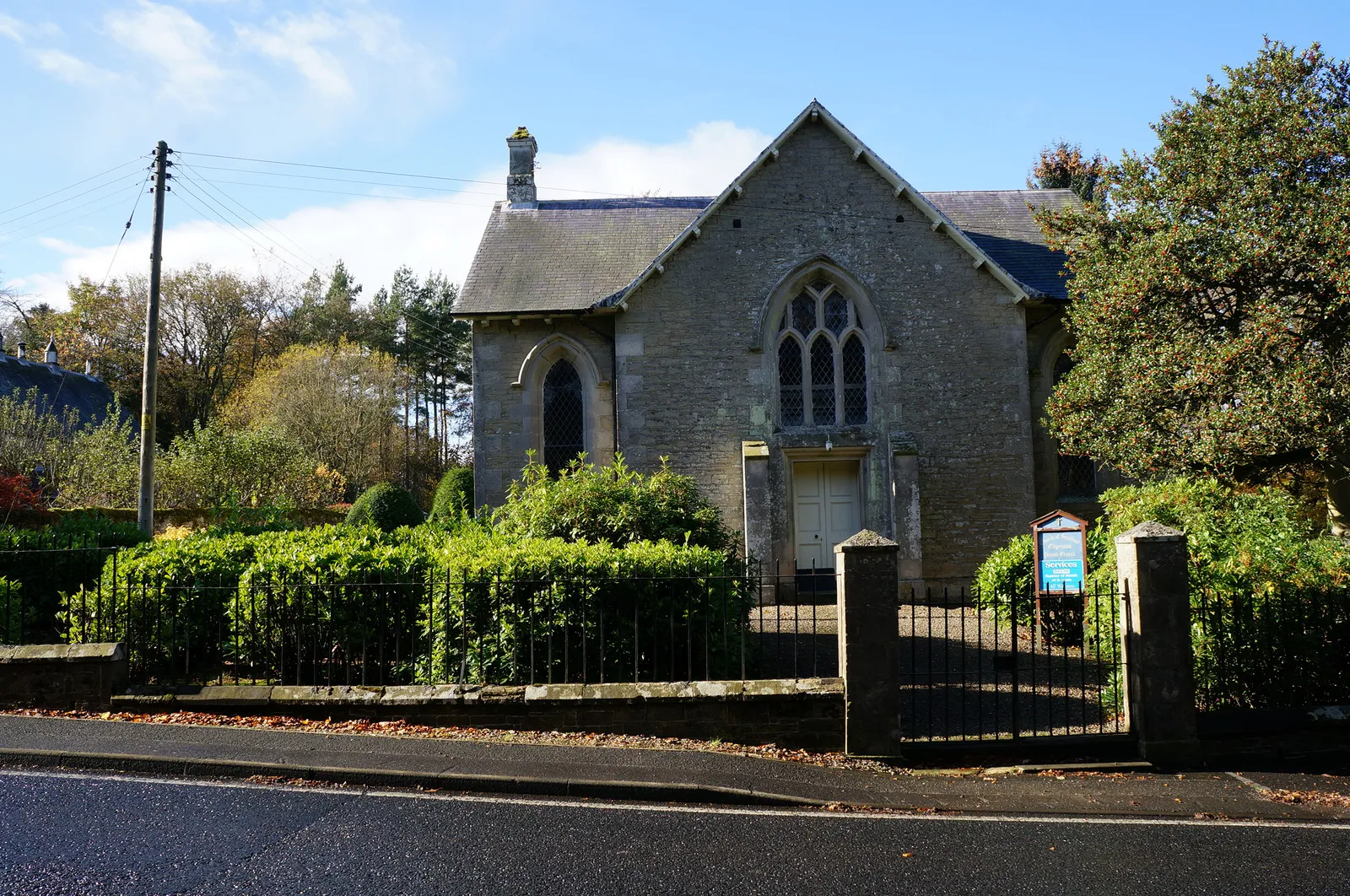 Photo showing: The Edgerston Parish Church on the A68